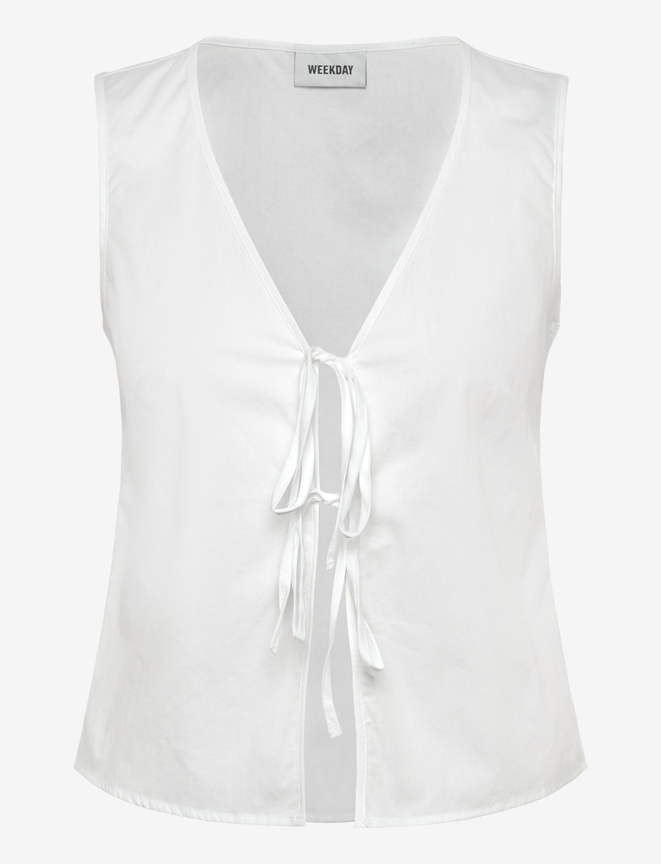 Weekday - Fitted Vest Top - tanktops - white - 0