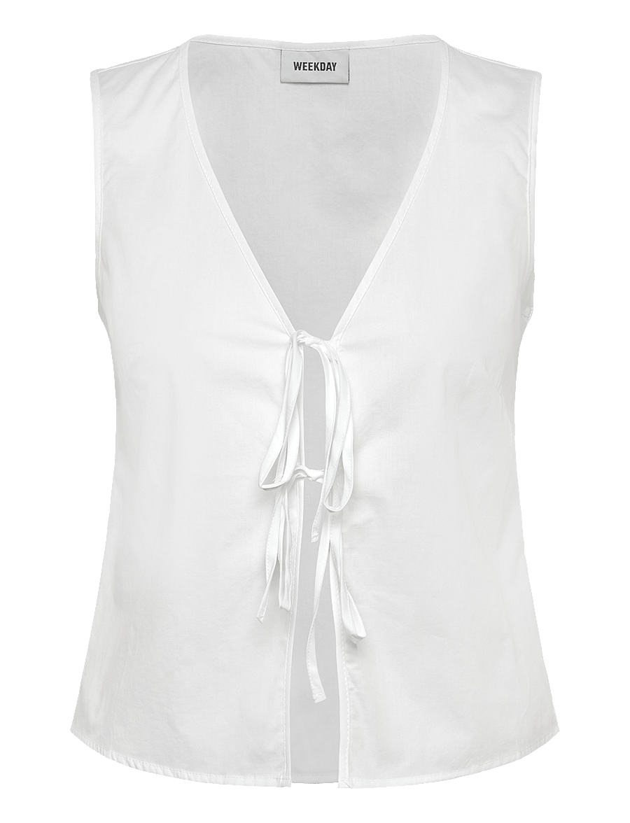Weekday - Fitted Vest Top - varrukateta topid - white - 0