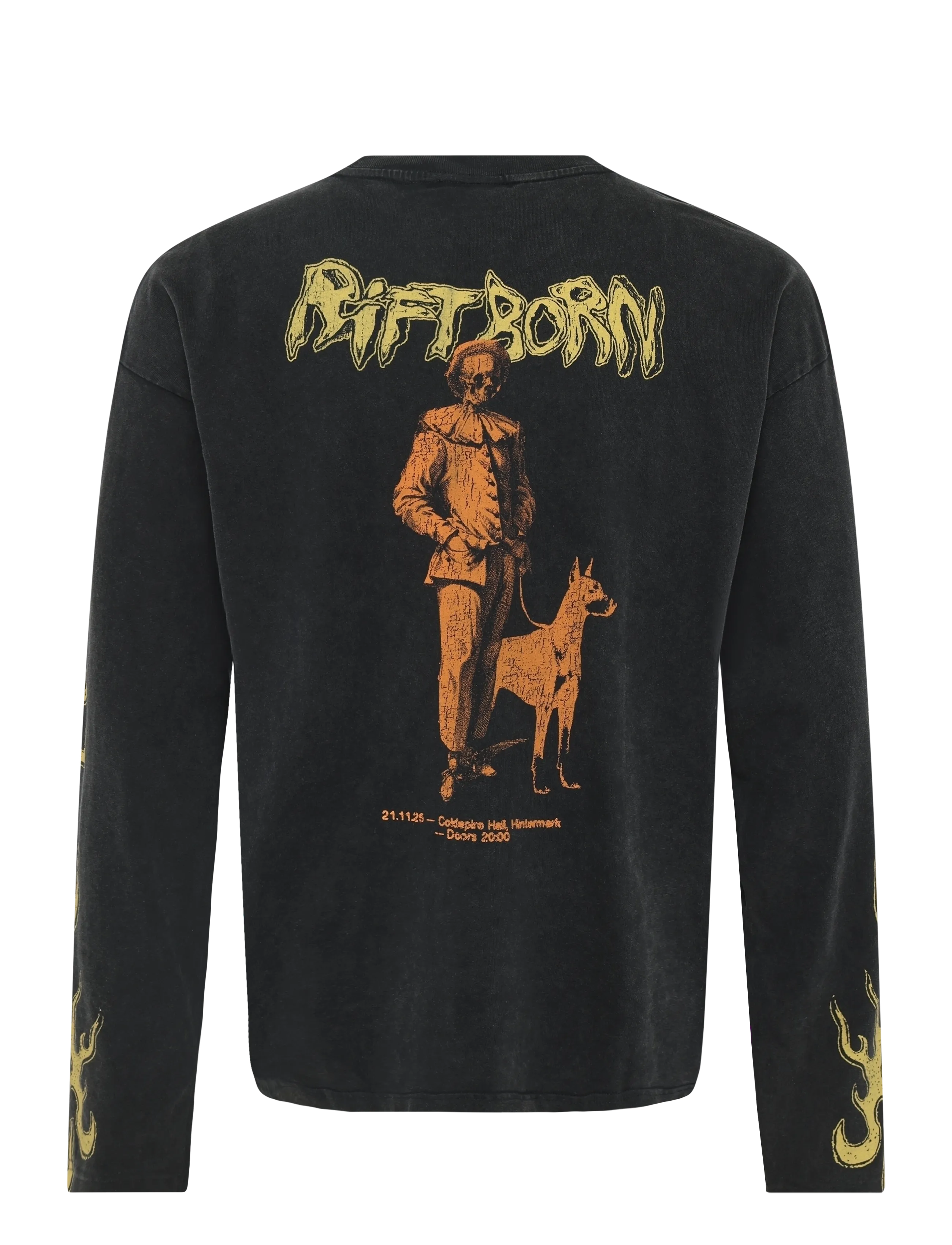 Weekday - Great Boxy Graphic Long Sleeve T-shirt - langermabolir - black "riftborn" - 1