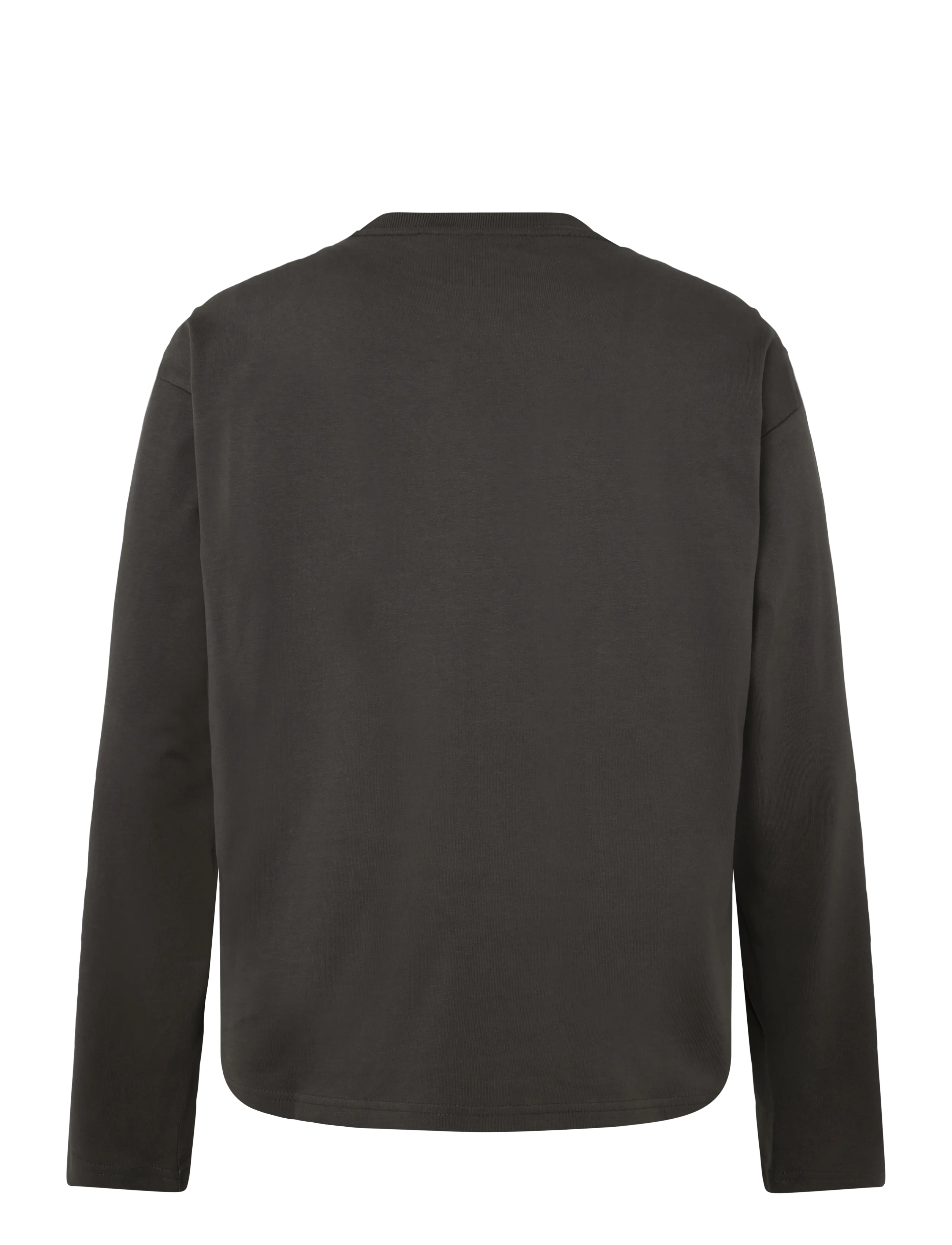 Weekday - Great Boxy Graphic Long Sleeve T-shirt - long-sleeved t-shirts - dark grey "masterplan" - 1