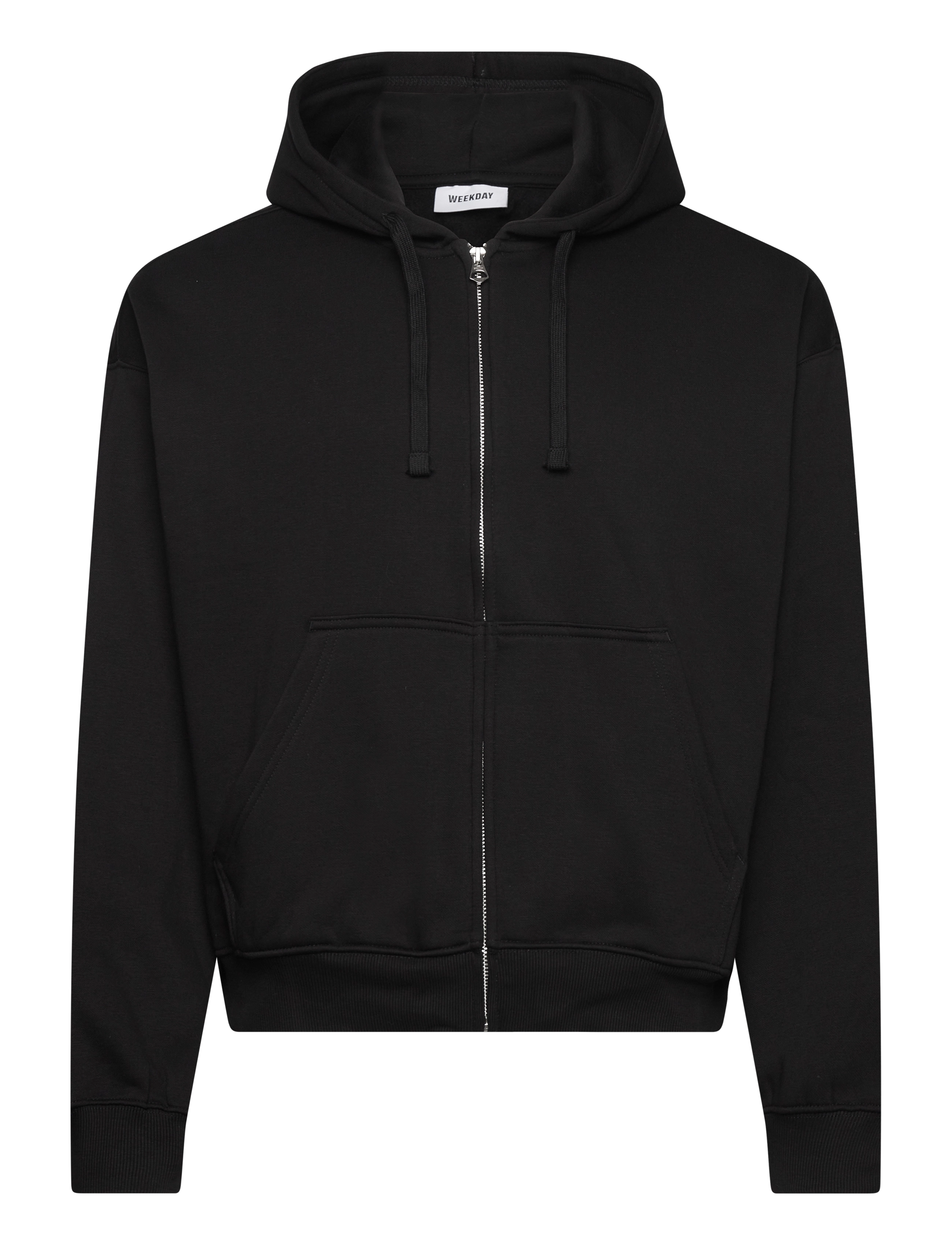 Weekday Boxy Midweight Zip Hoodie, XL, Sweatshirts & Hoodies, Schwarz - Männerswear