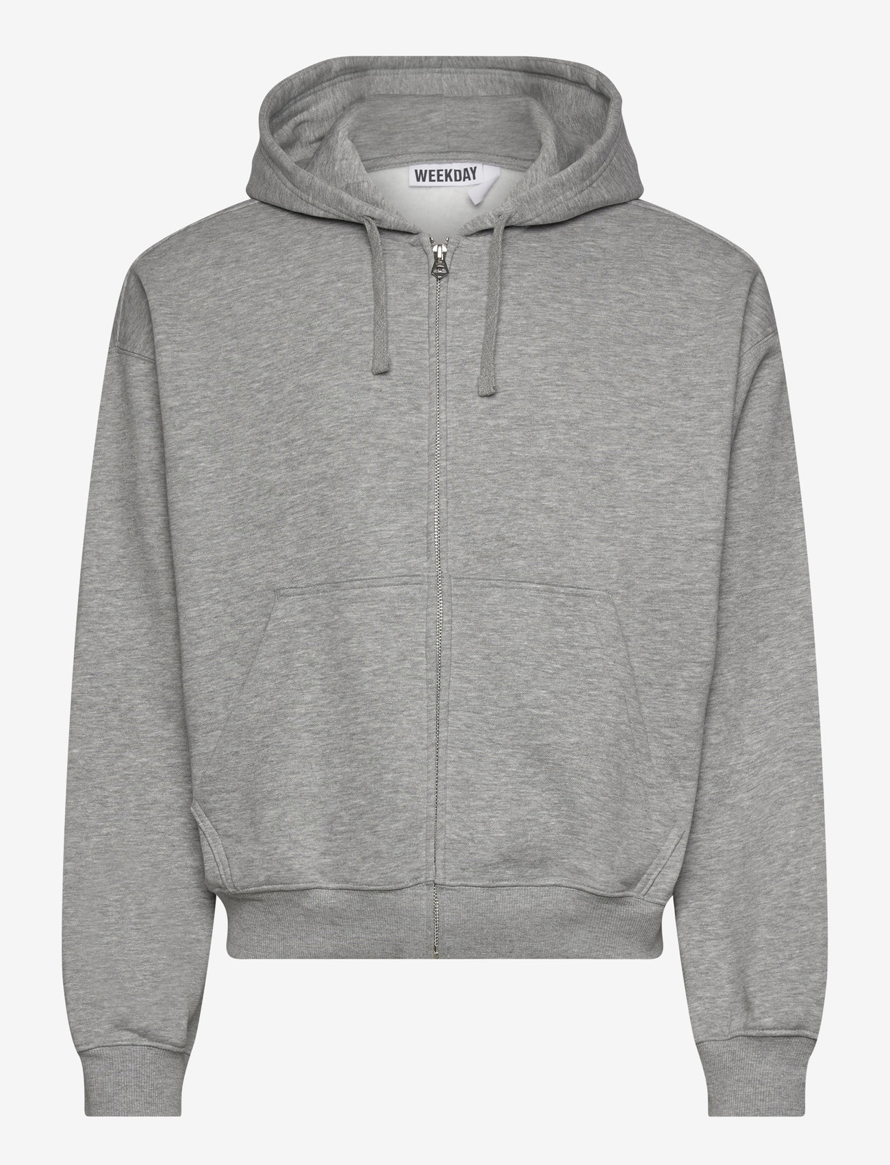 Weekday - Boxy Midweight Zip Hoodie - hættetrøjer - light grey - 0