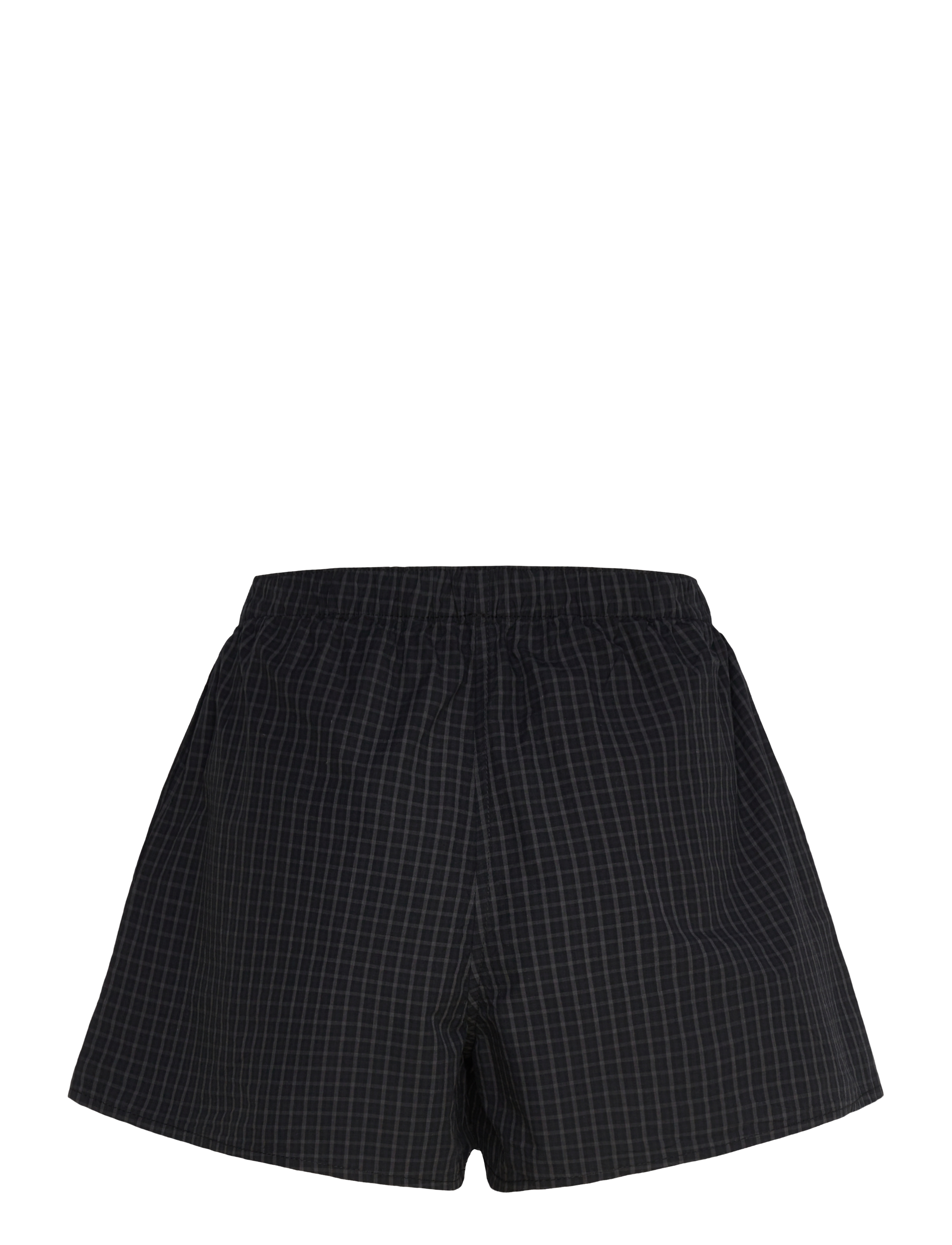 Weekday - Relaxed Boxer Cotton Shorts - sweatshorts - black - 1