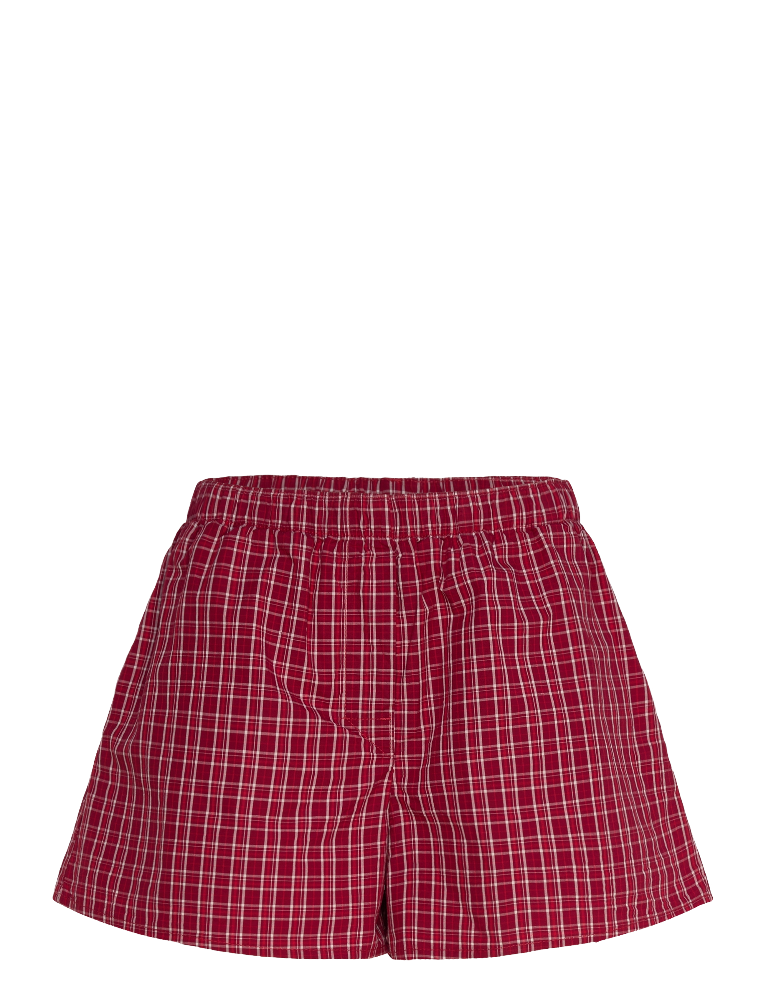Weekday Relaxed Boxer Cotton Shorts, XS, Red, Shorts > Afslappede Shorts, Dame