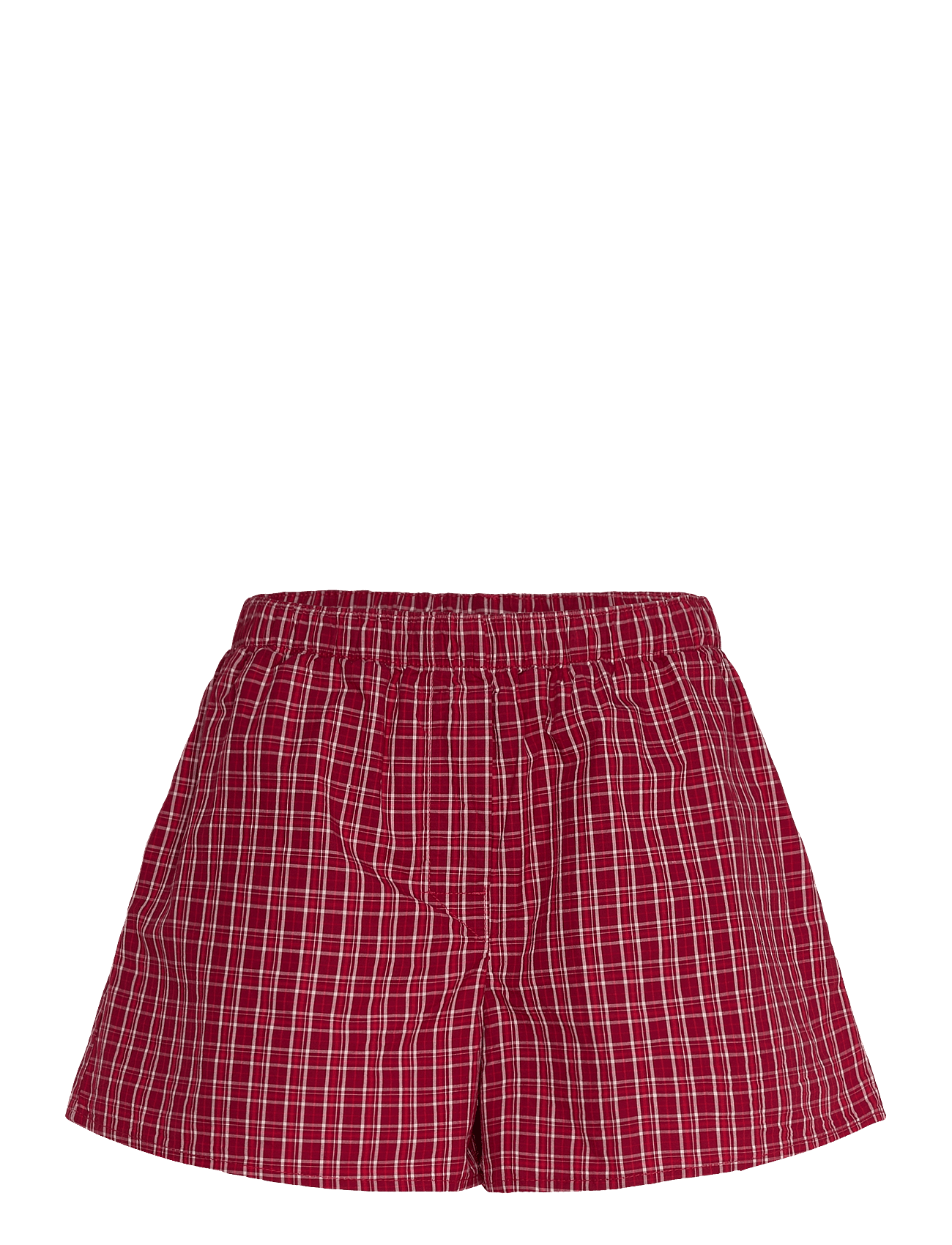 Relaxed Boxer Cotton Shorts - RED BRIGHT