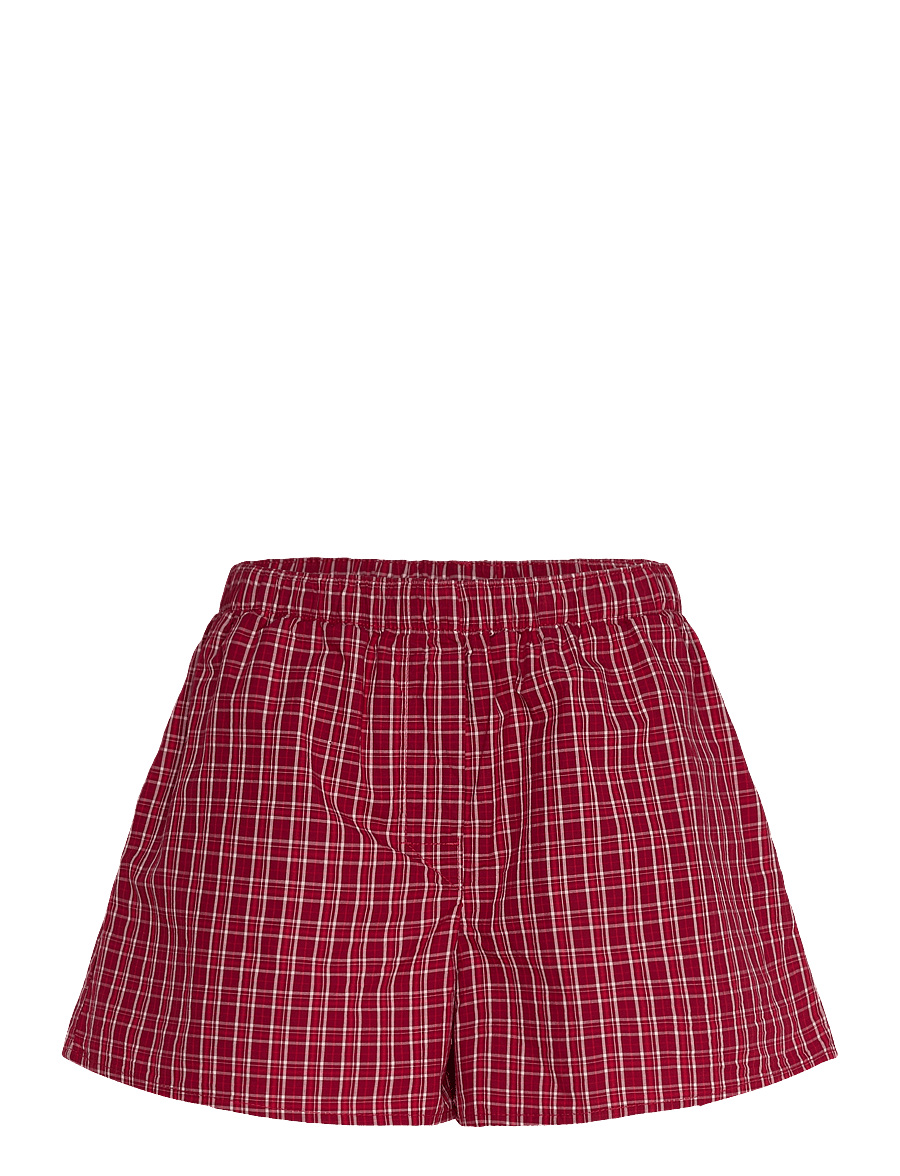 Weekday - Relaxed Boxer Cotton Shorts - sweatshorts - red bright - 0