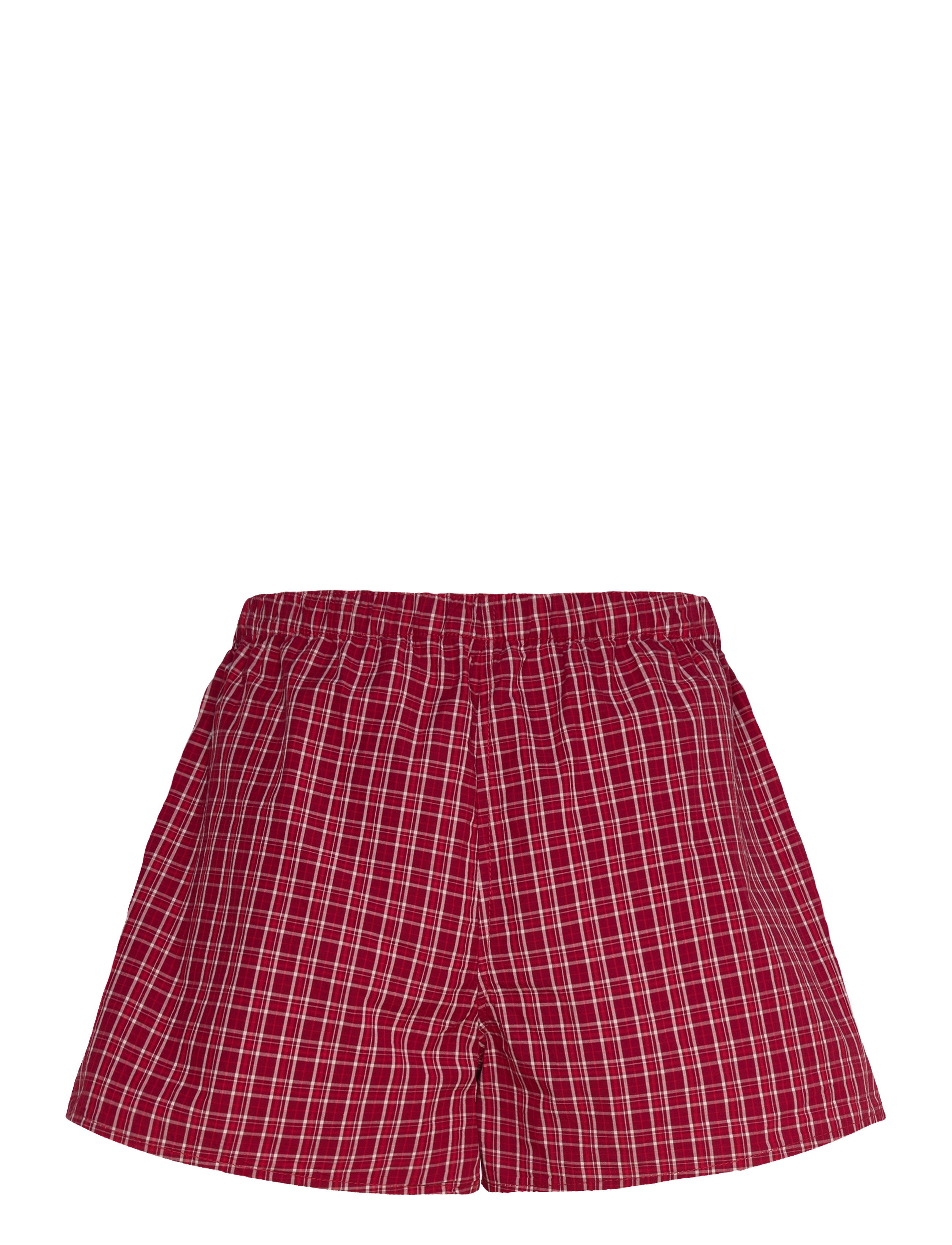 Weekday - Relaxed Boxer Cotton Shorts - sweat shorts - red bright - 1
