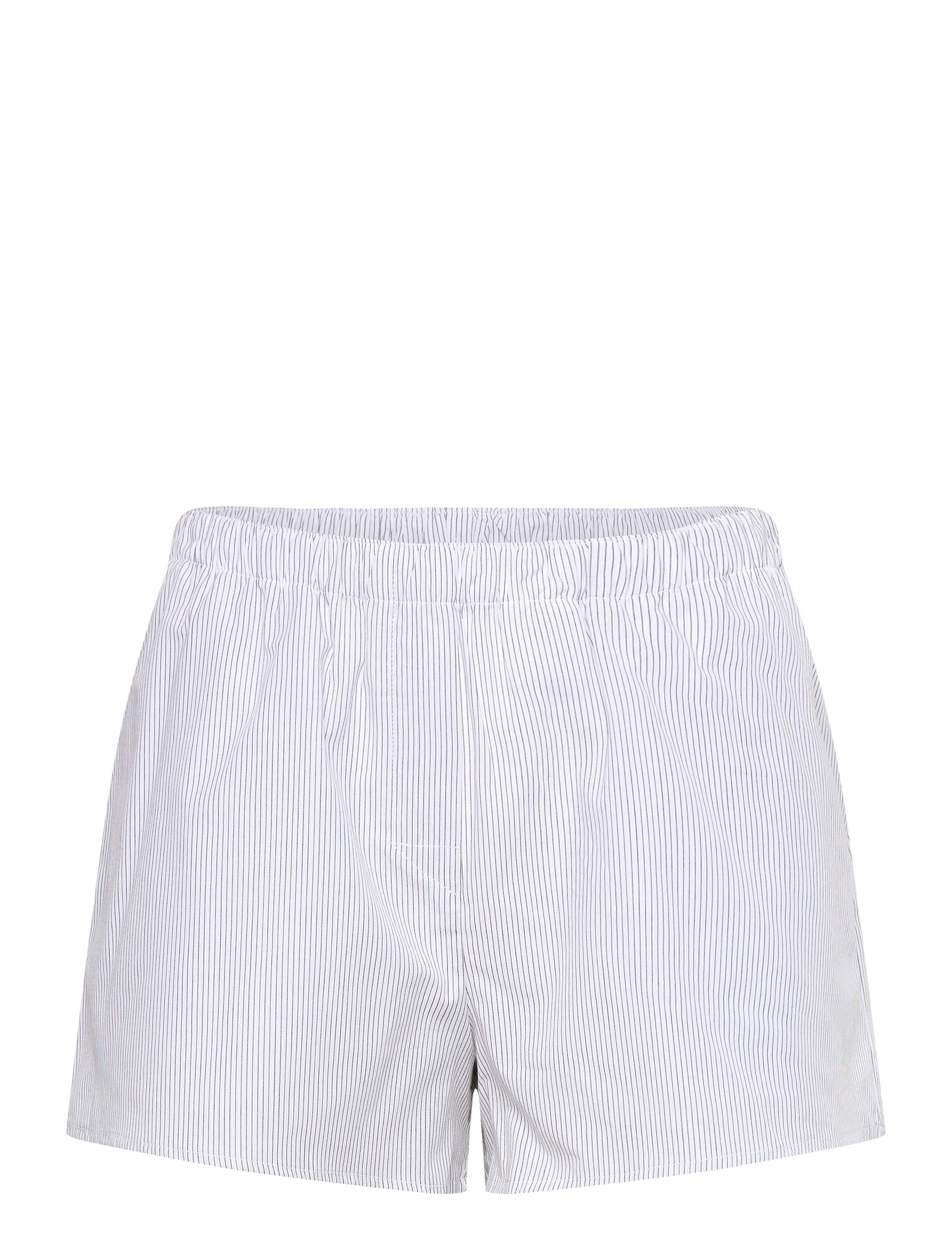 Weekday Relaxed Boxer Cotton Shorts, M, White, Shorts > Afslappede Shorts, Dame