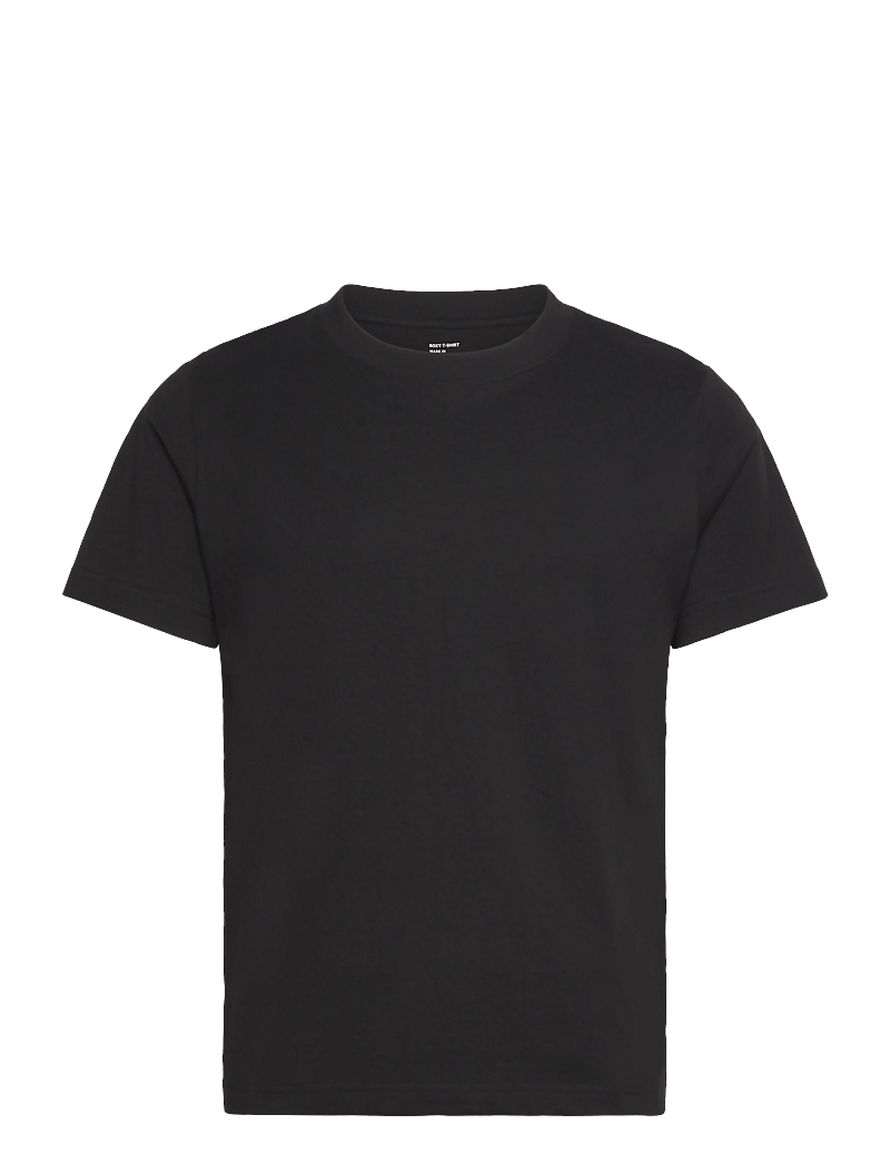 Weekday - Short Boxy Heavyweight T-shirt - lühikeste varrukatega t-särgid - black - 0