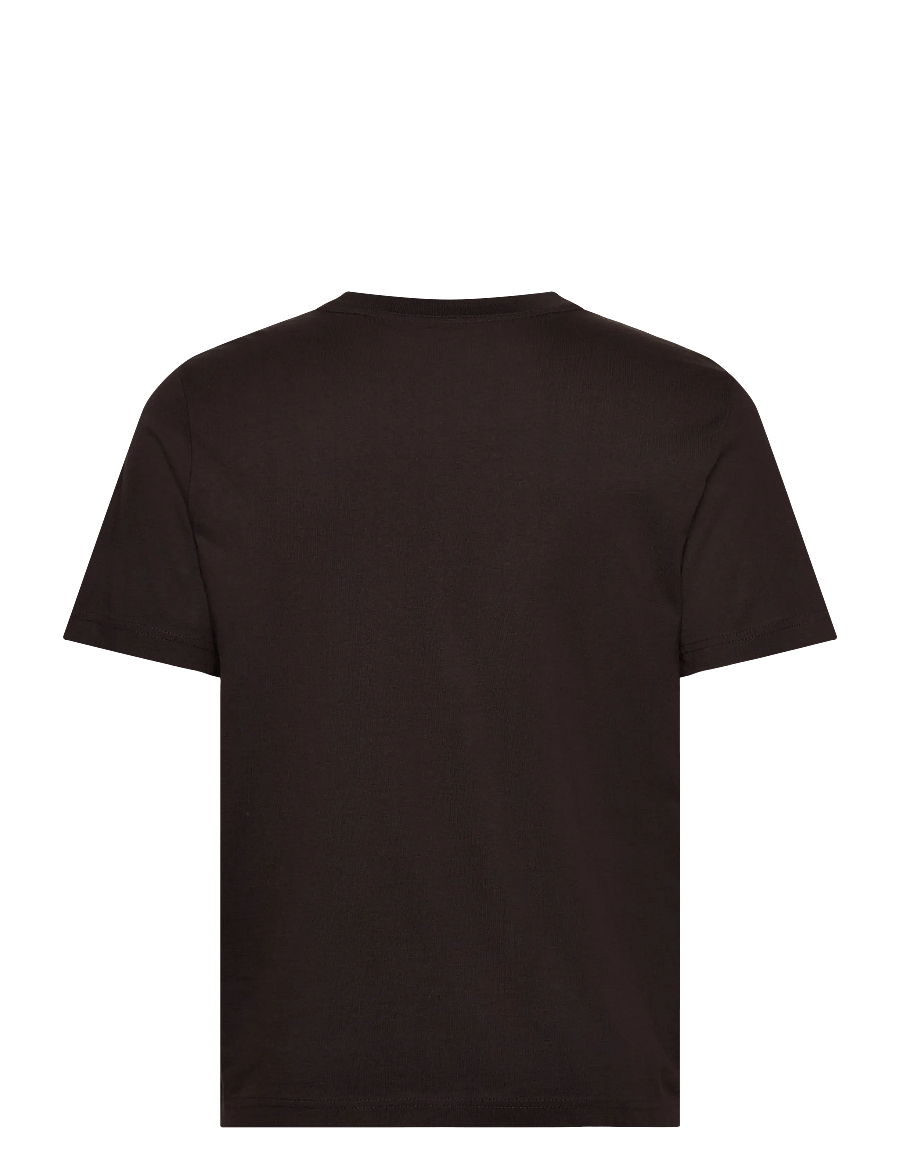 Weekday - Classic Fit T-shirt - kurzärmelige t-shirts - dark brown - 1