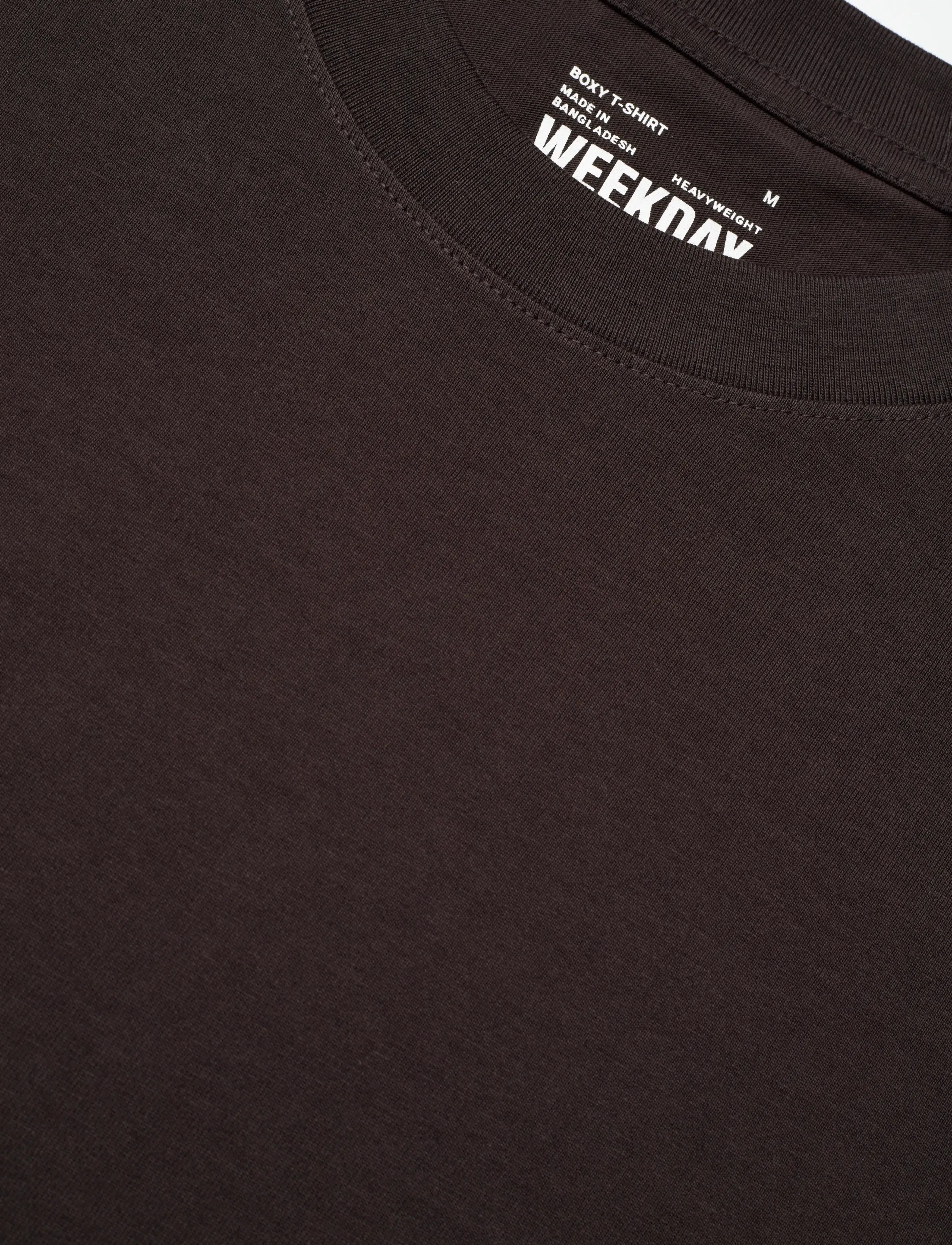 Weekday - Classic Boxy T-shirt - stutterma bolir - dark brown - 2