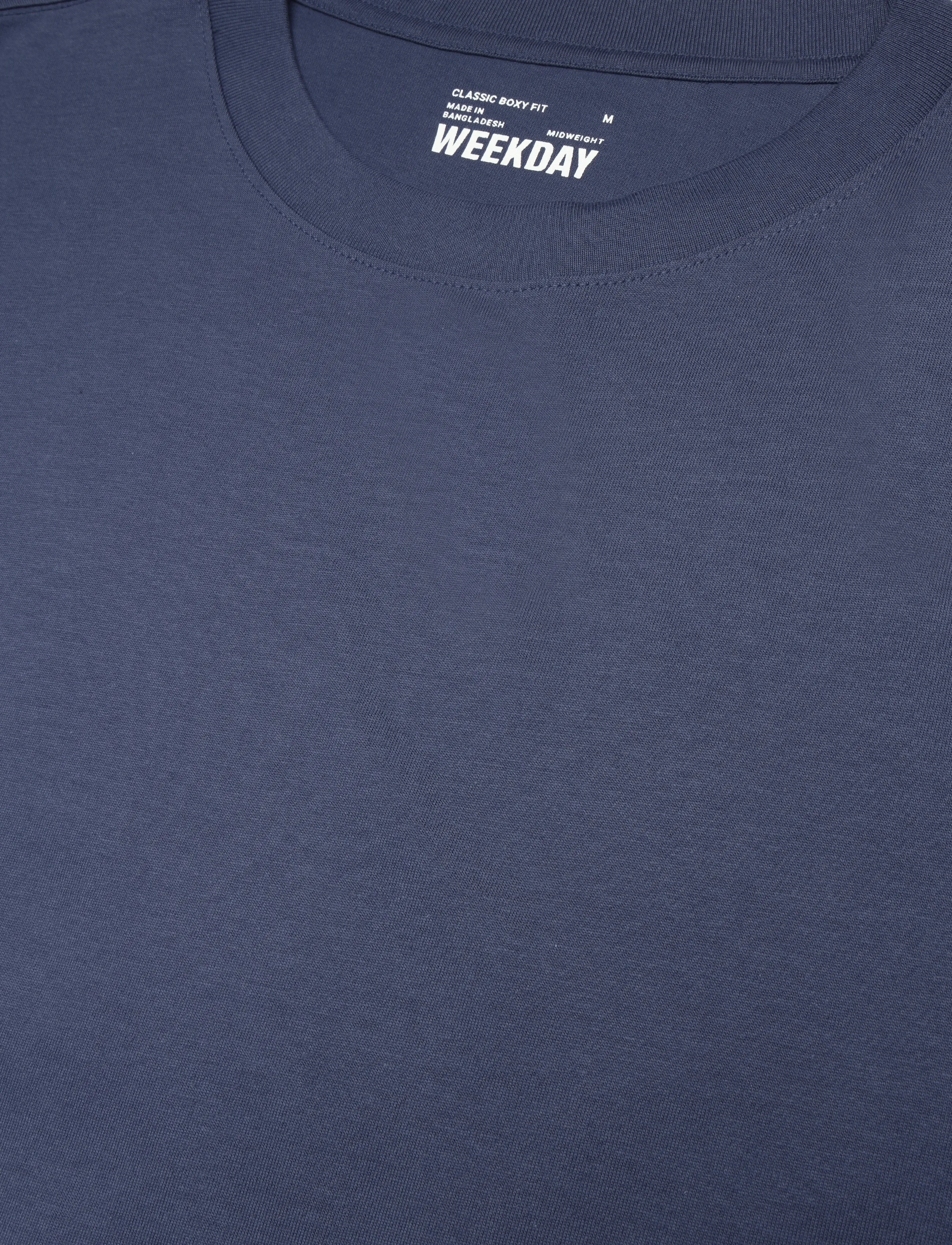 Weekday - CLASSIC FIT T-SHIRT - short-sleeved t-shirts - navy - 2