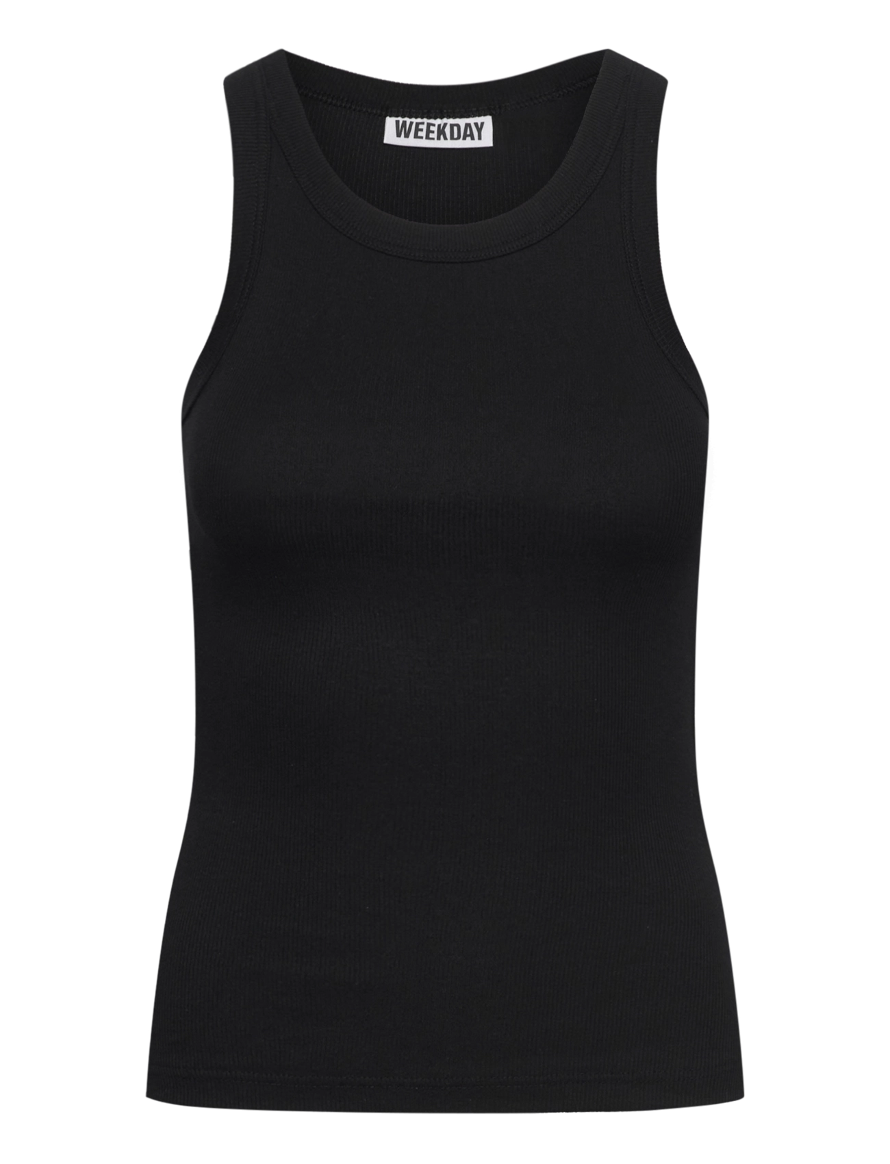 Weekday Fitted Rib Tank Top - Kollektionen - BLACK / black