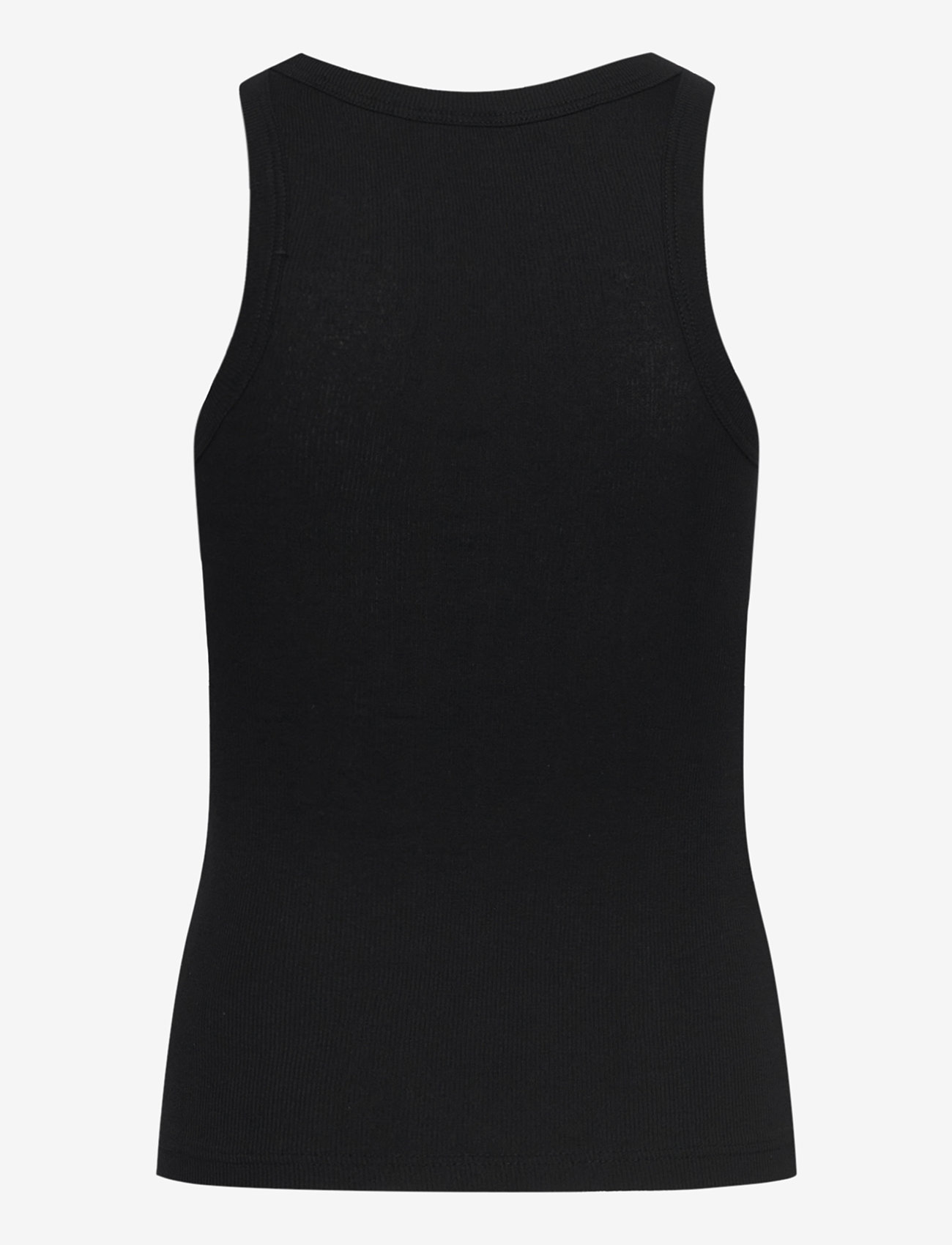 Weekday - Fitted Rib Tank Top - tanktops - black - 1