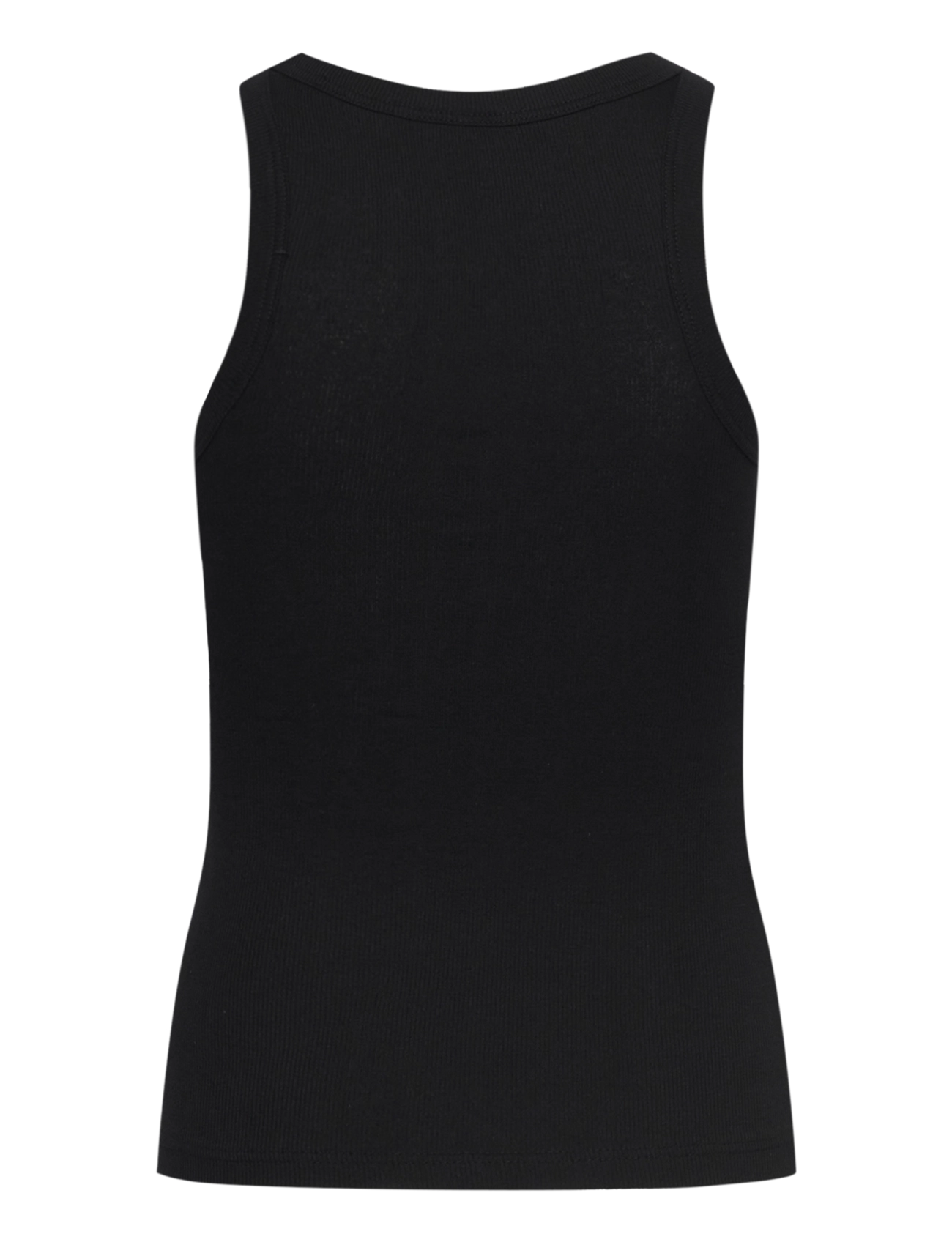 Weekday - Fitted Rib Tank Top - tanktops - black - 1