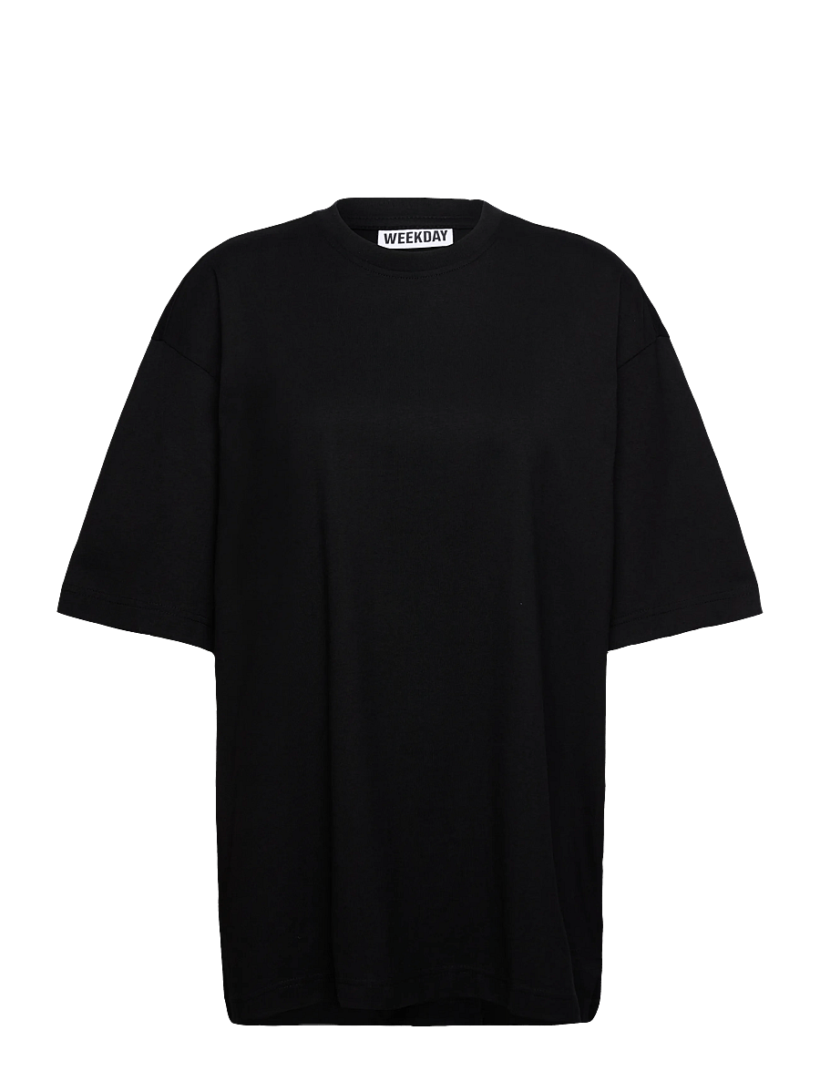 Weekday - Oversized T-shirt - t-shirts - black - 0
