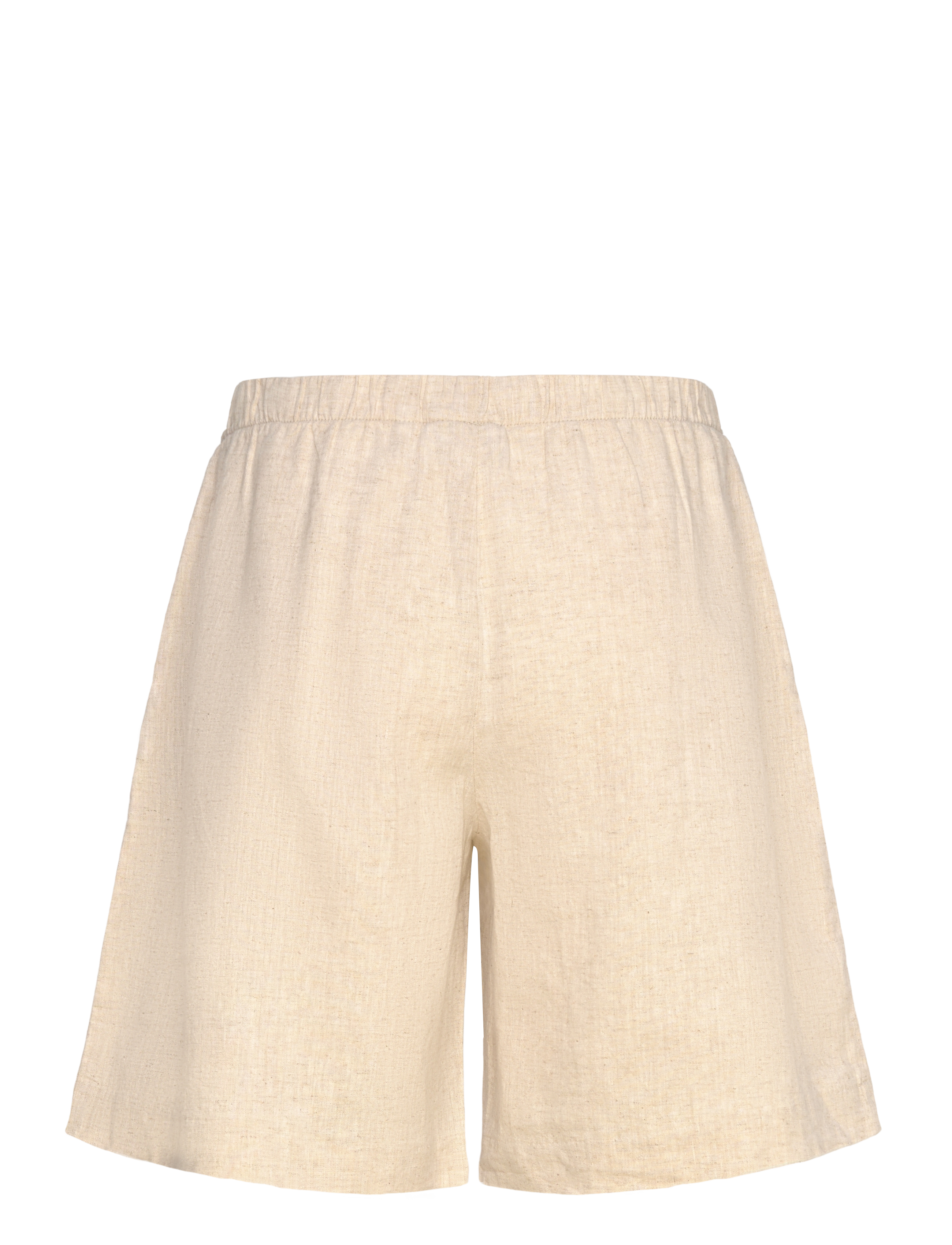 Weekday - Relaxed Linen Blend Shorts - linased lühikesed püksid - beige - 1