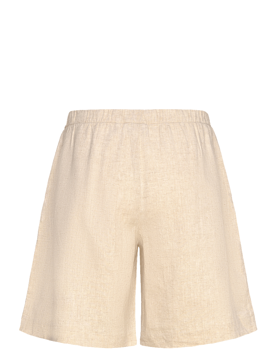 Weekday - Relaxed Linen Blend Shorts - linen shorts - beige - 1