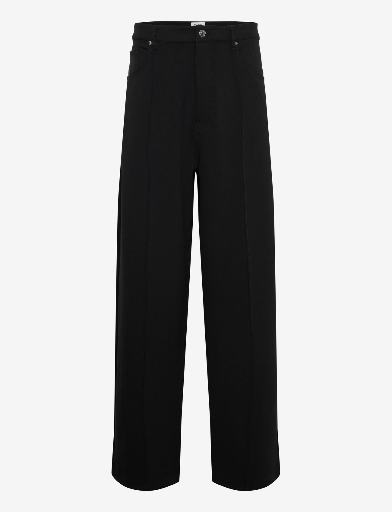 Weekday - Loose Baggy Track Trousers - casual byxor - black - 0