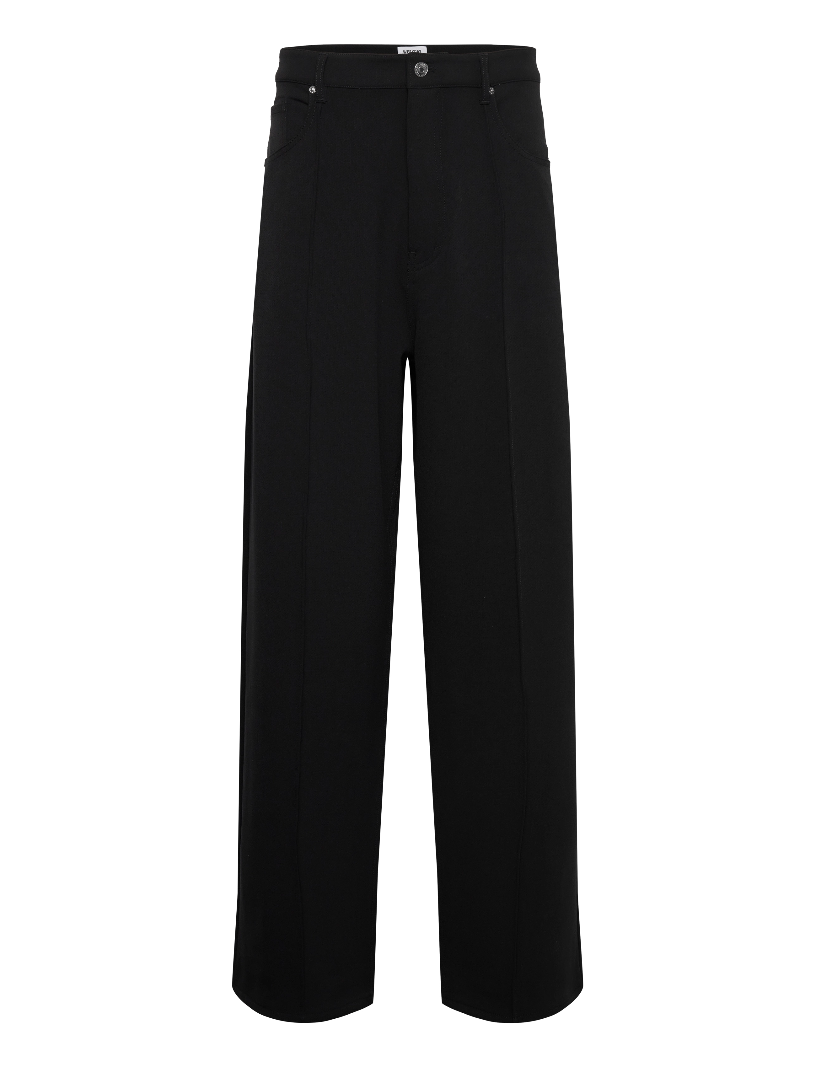 Weekday - Loose Baggy Track Trousers - casual broeken - black - 0
