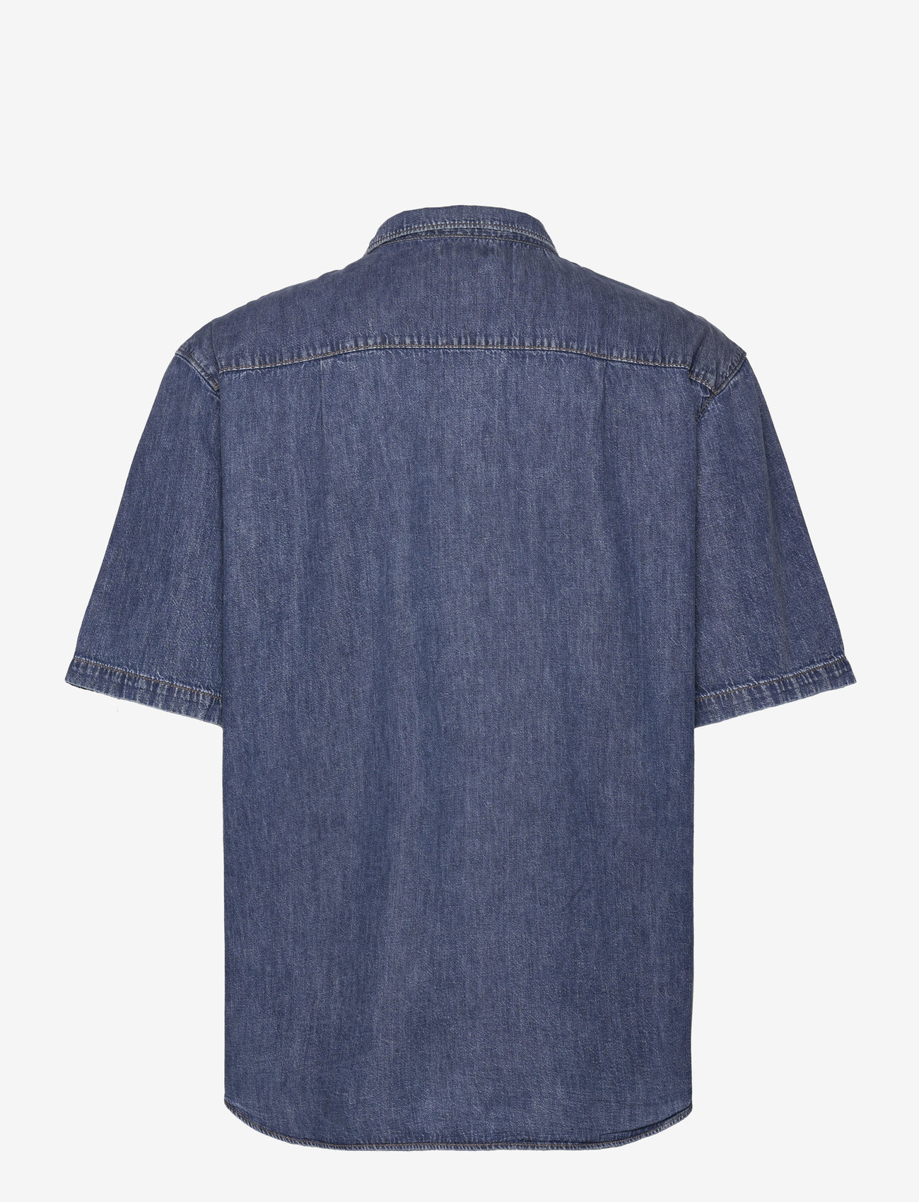 Weekday - Loose Short Sleeve Denim Shirt - jeanshemden - blue - 1