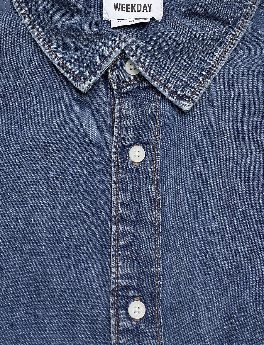 Weekday - Loose Short Sleeve Denim Shirt - jeanshemden - blue - 2