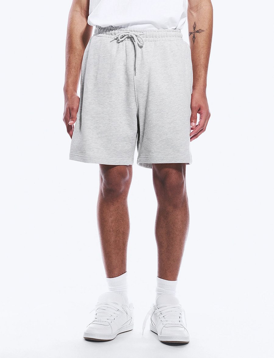 Weekday - Relaxed Terry Shorts - sweatshorts - grey melange - 5