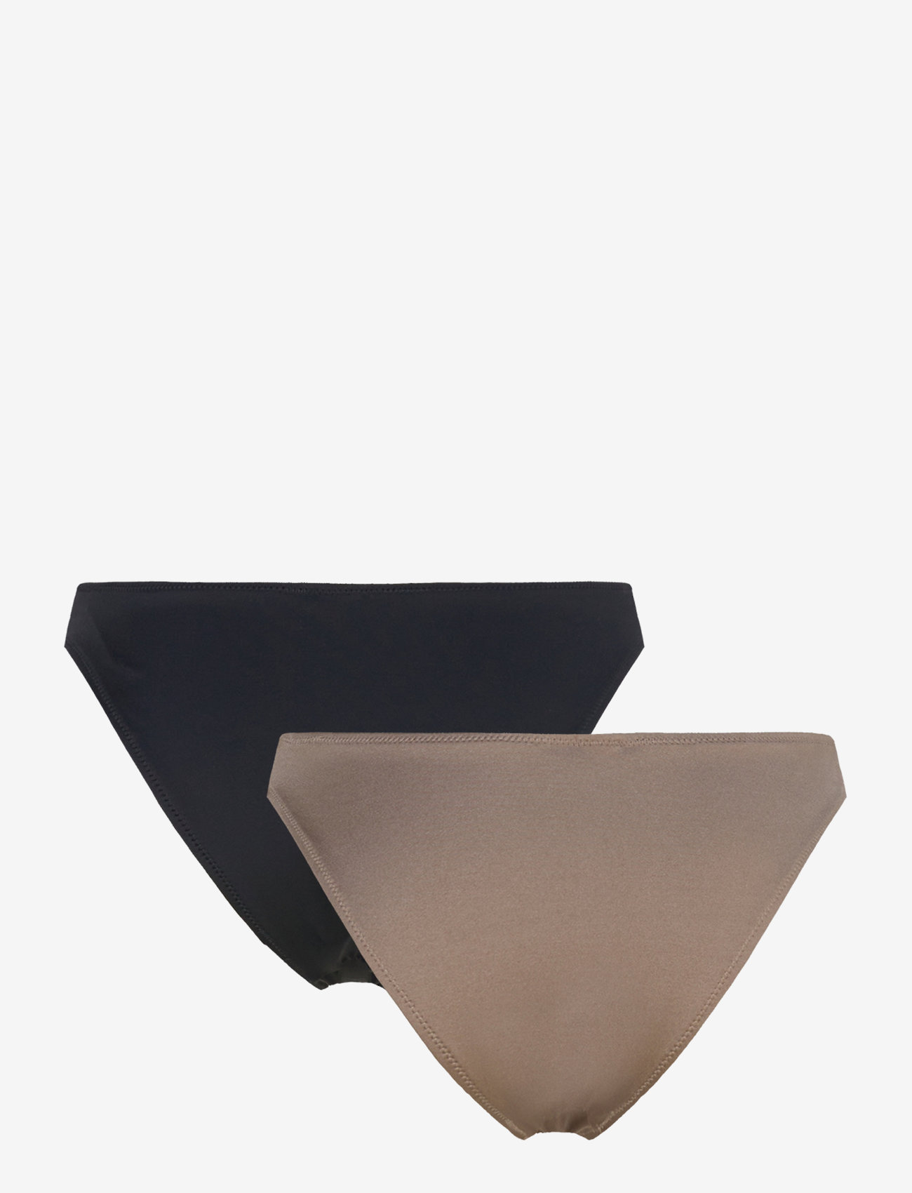 Weekday - 2-pack Scoop Bikini Bottoms - bikinibriefs - beige medium + black - 1