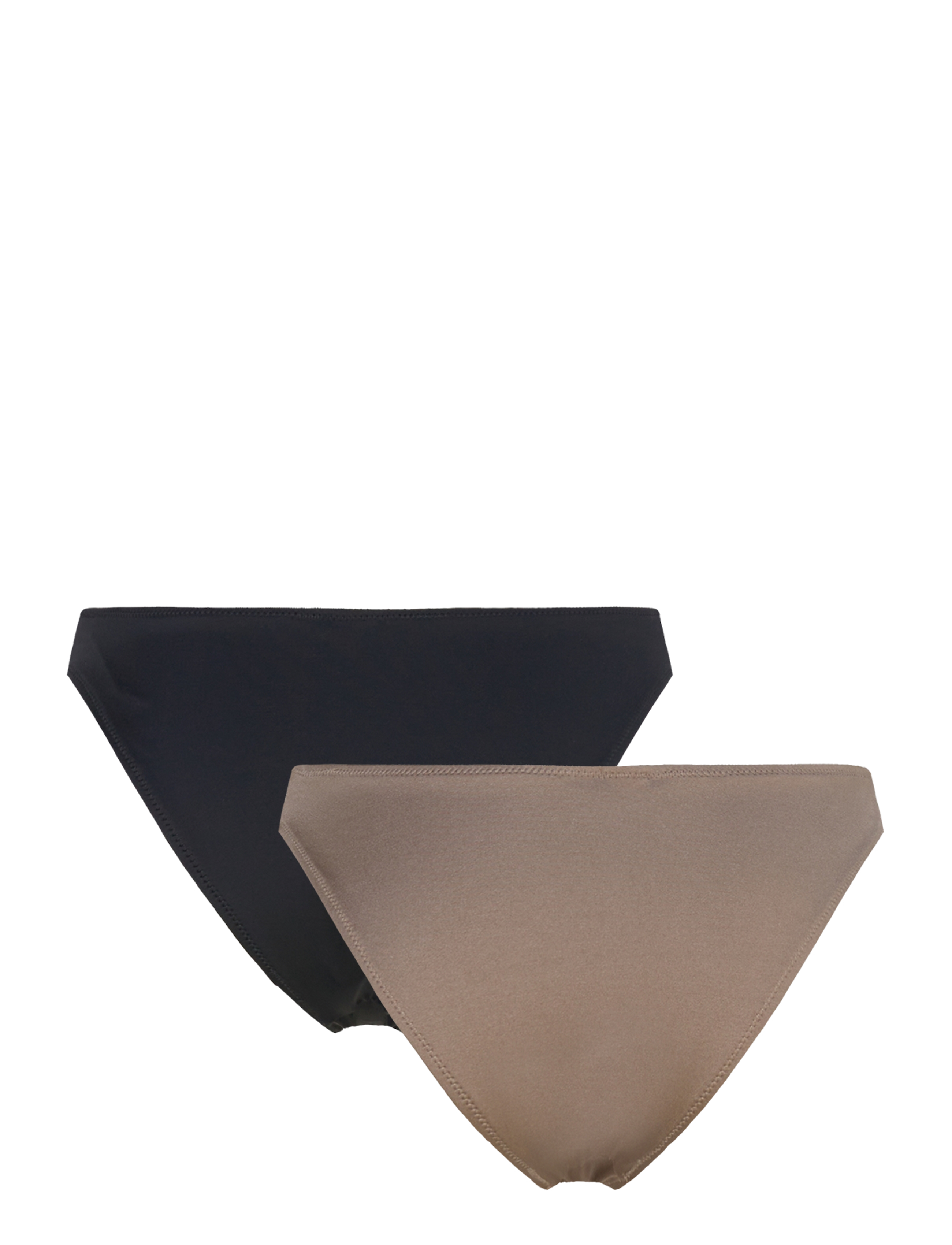 Weekday - 2-pack Scoop Bikini Bottoms - bikiinipüksid - beige medium + black - 1