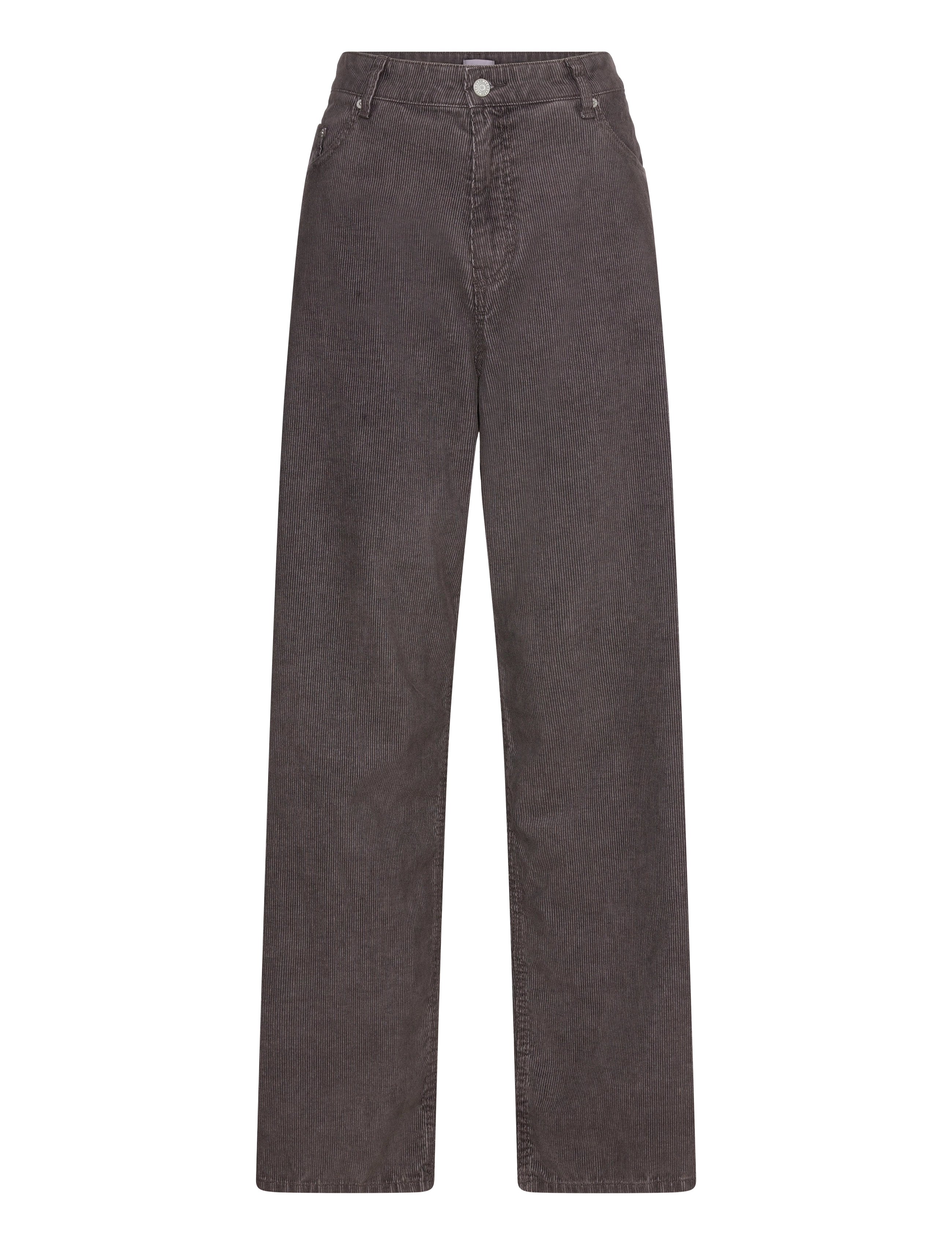 Weekday Loose Baggy Corduroy Trousers, Kvinder, Højtaljede Løse Baggy Fløjlsbukser, Brun, Str: 29