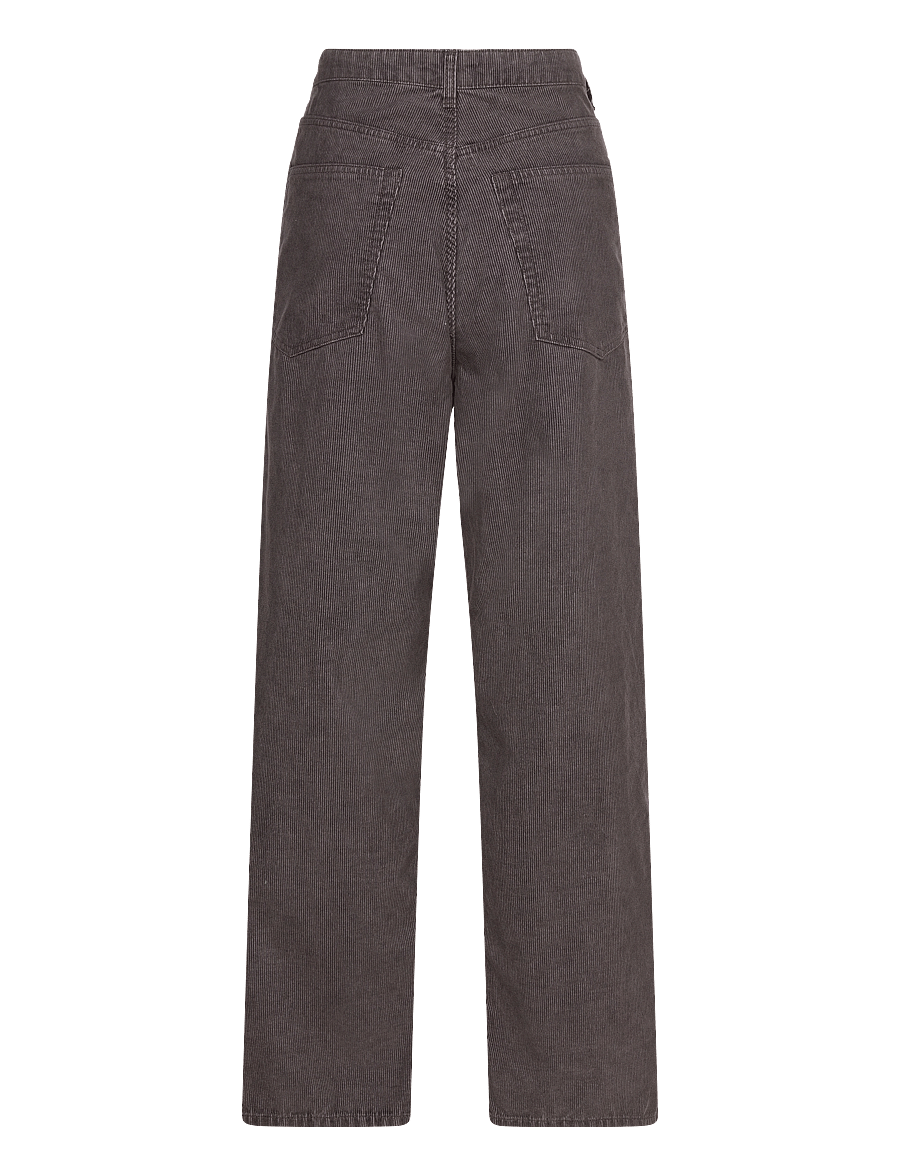 Weekday - Loose Baggy Corduroy Trousers - hosen mit weitem bein - washed dark brown - 1