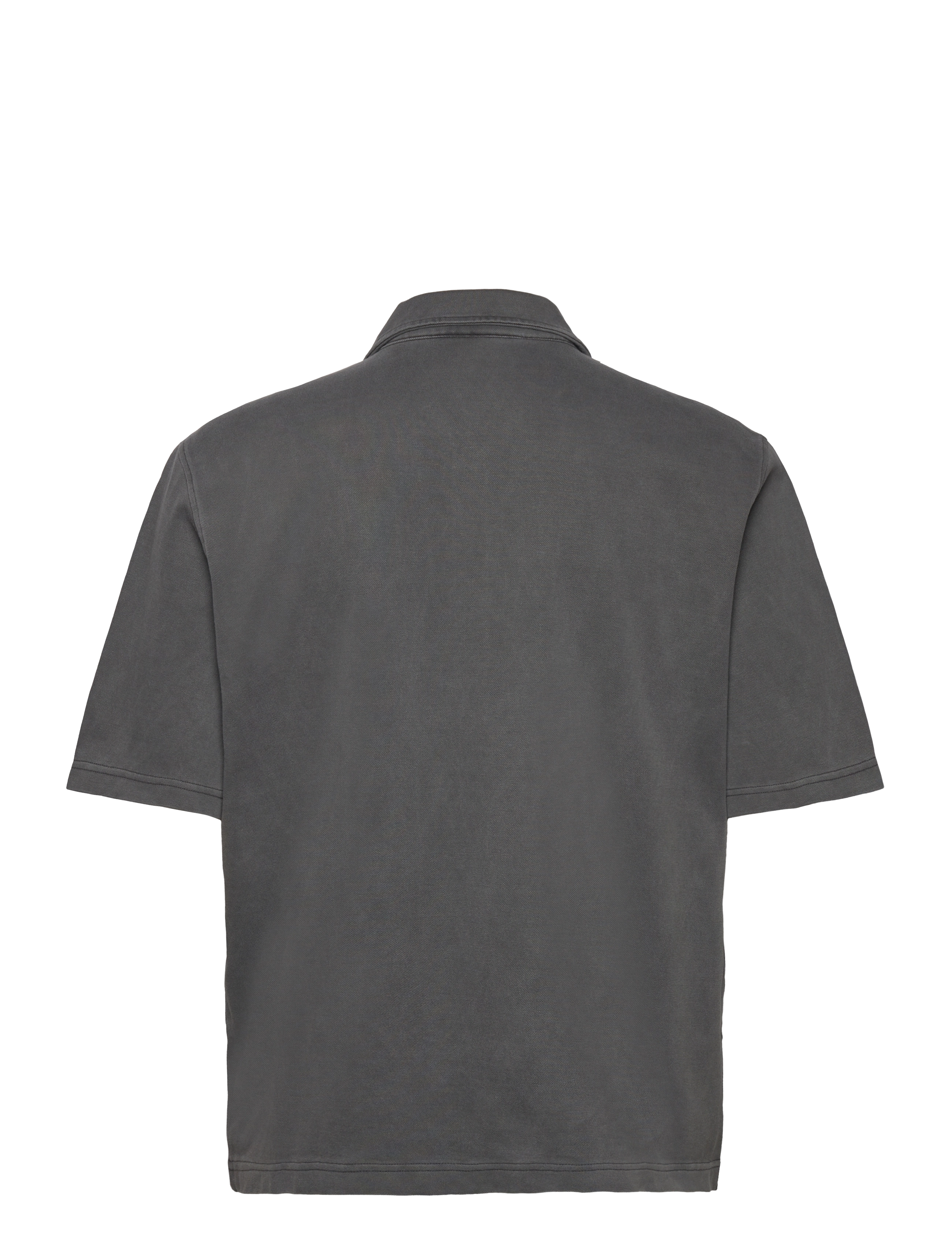 Weekday - Short Sleeve Zip Shirt - washed black - 1