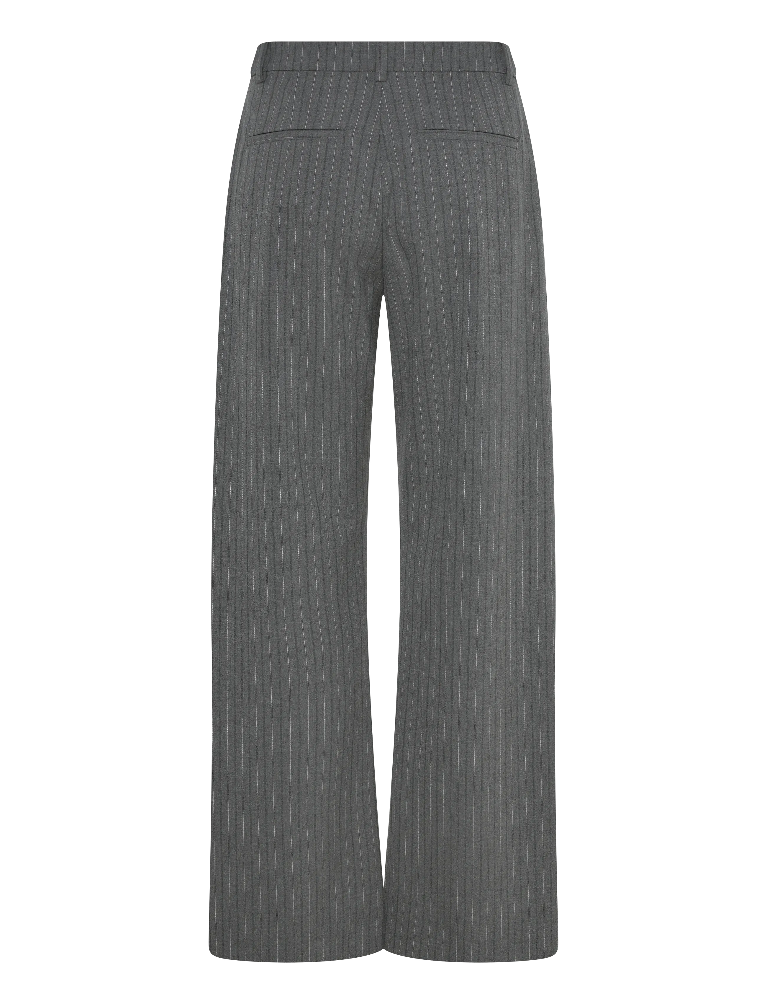 Weekday - Relaxed Mid Rise Pleated Suiting Trousers - formell - dark grey melange stripe - 1
