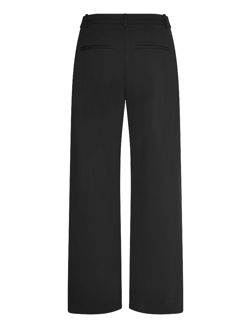 Weekday - Relaxed Mid Rise Pleated Suiting Trousers - sérsniðnar buxur - black - 1