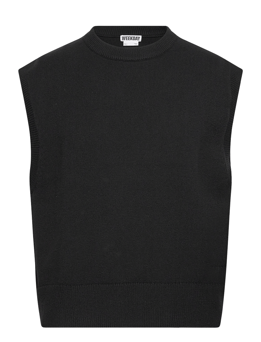 Weekday - Knitted Vest - strickwesten - black - 0