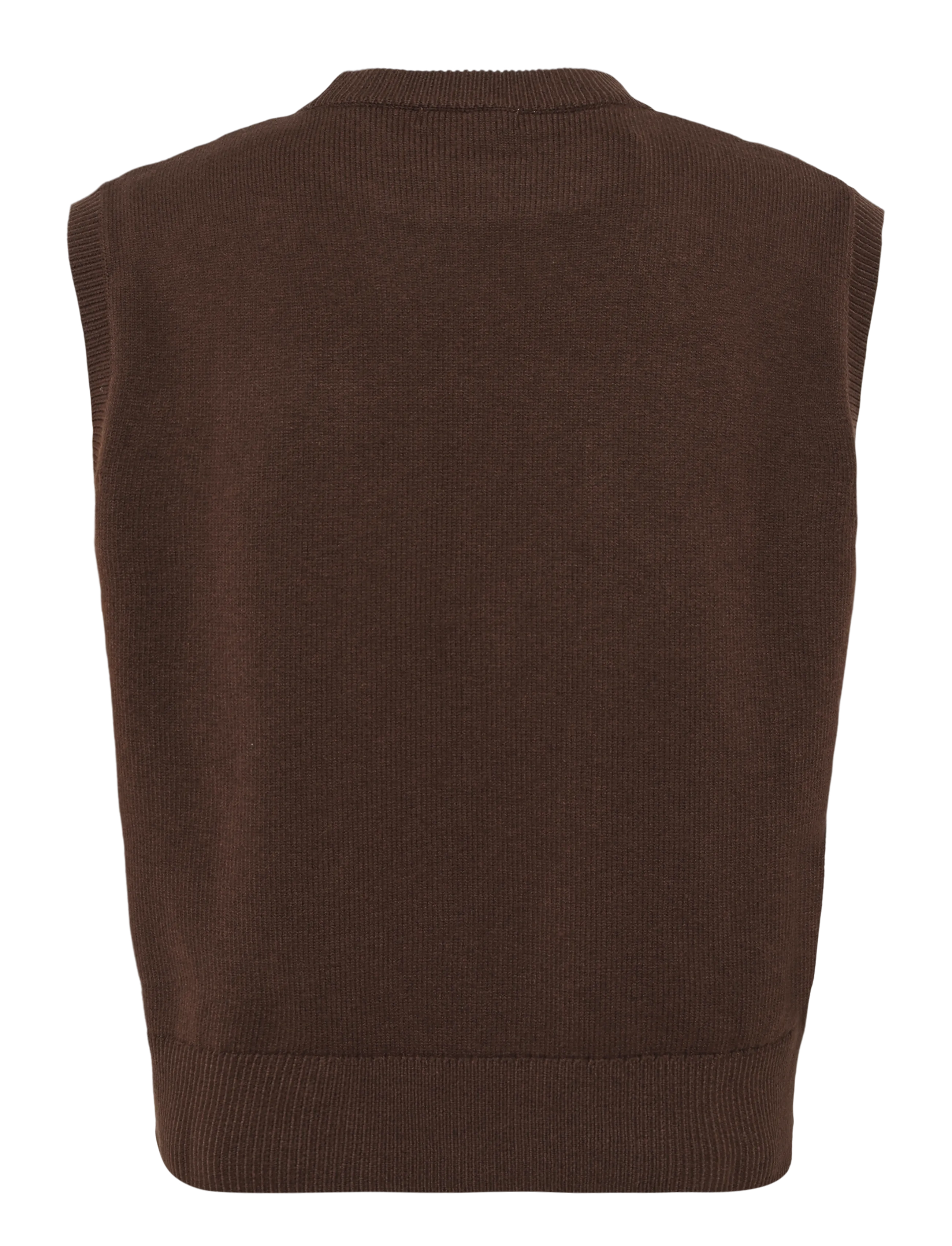 Weekday - Knitted Vest - strickwesten - dark brown melange - 1