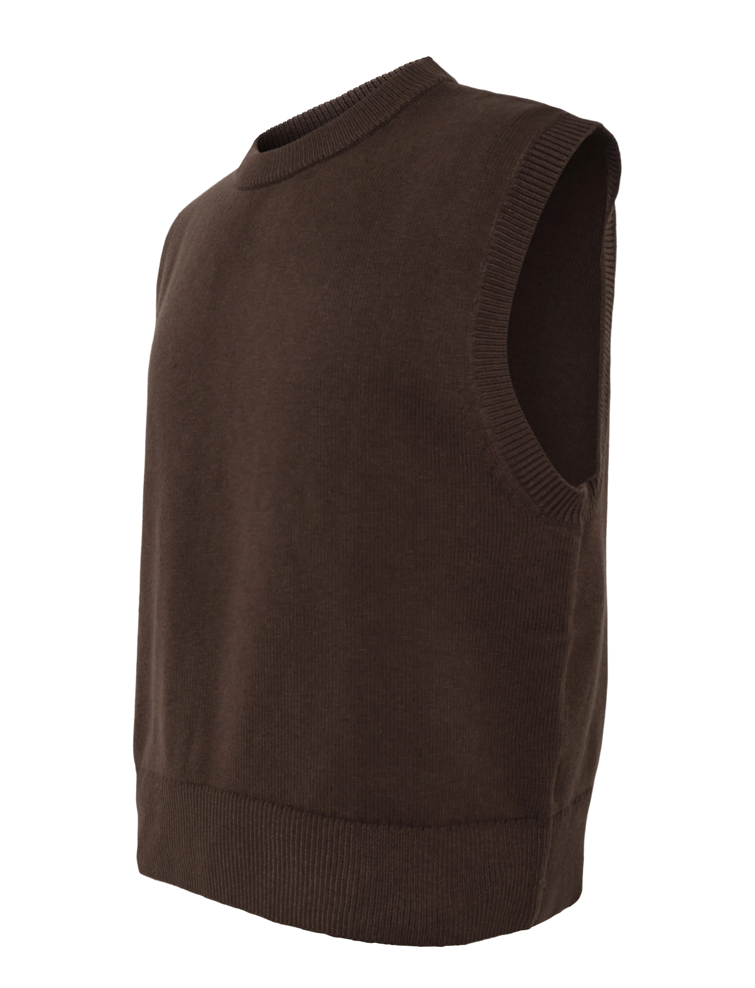 Weekday - Knitted Vest - strickwesten - dark brown melange - 2