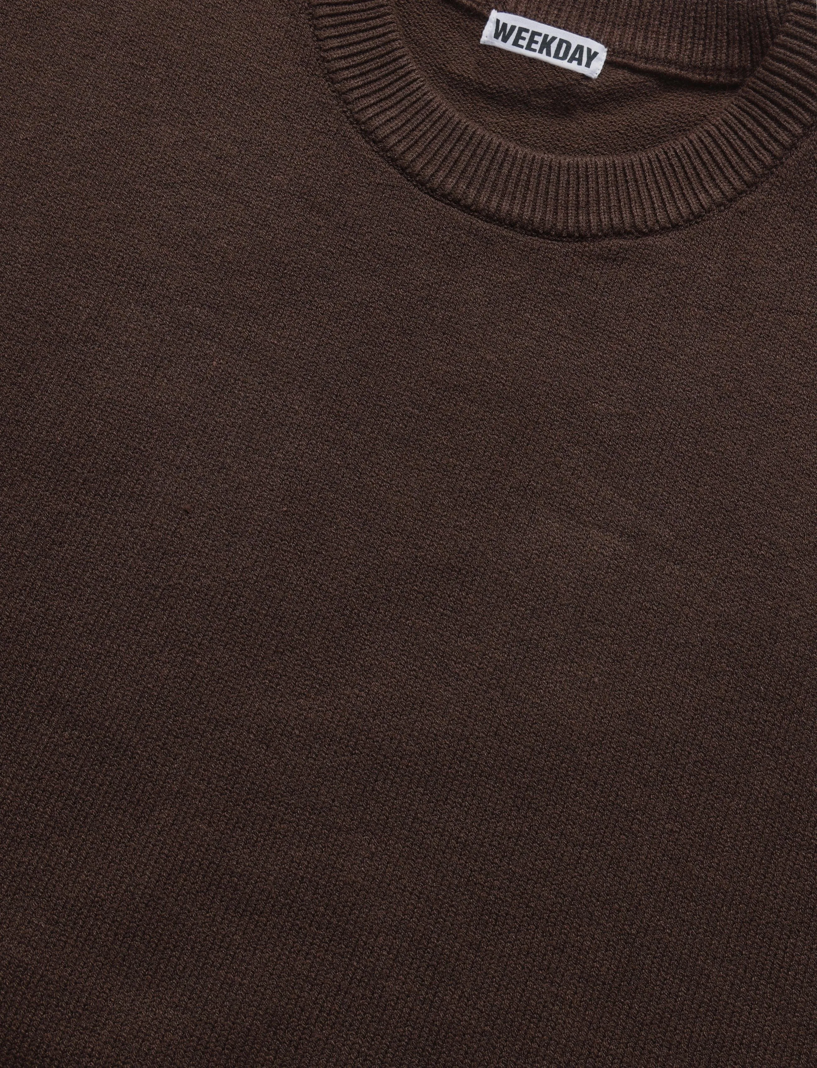 Weekday - Knitted Vest - strickwesten - dark brown melange - 4