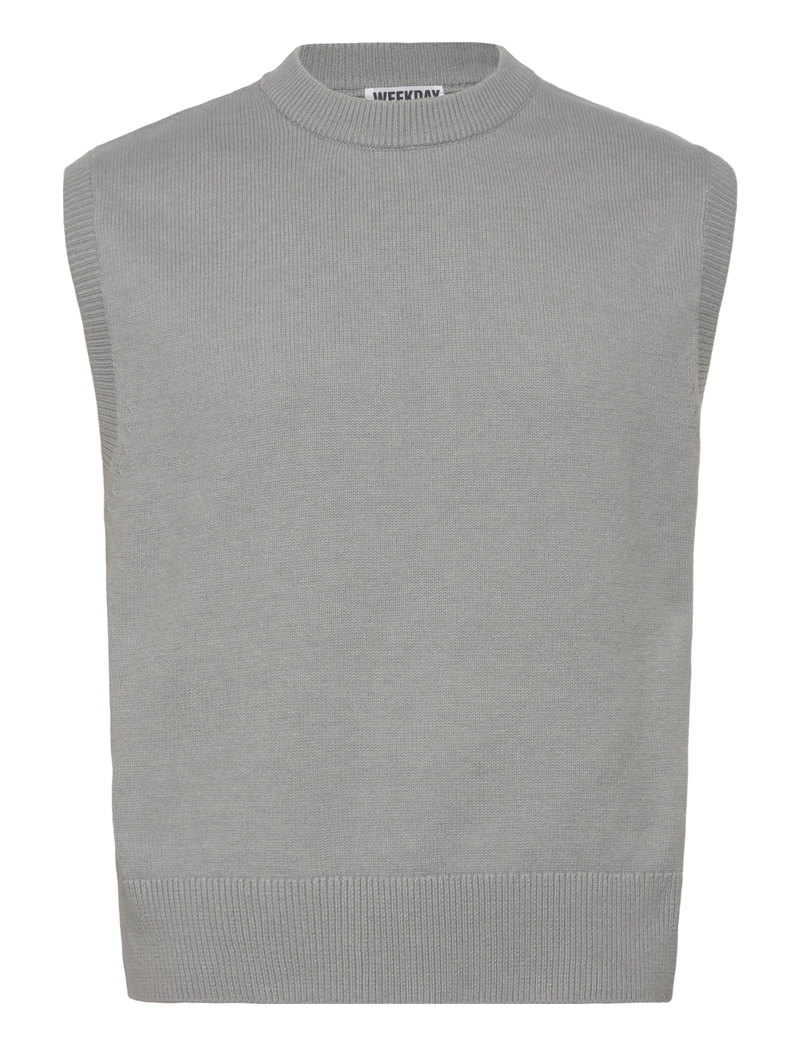Weekday Knitted Vest, XS, Grey, Strik > Strikkede Veste, Herre