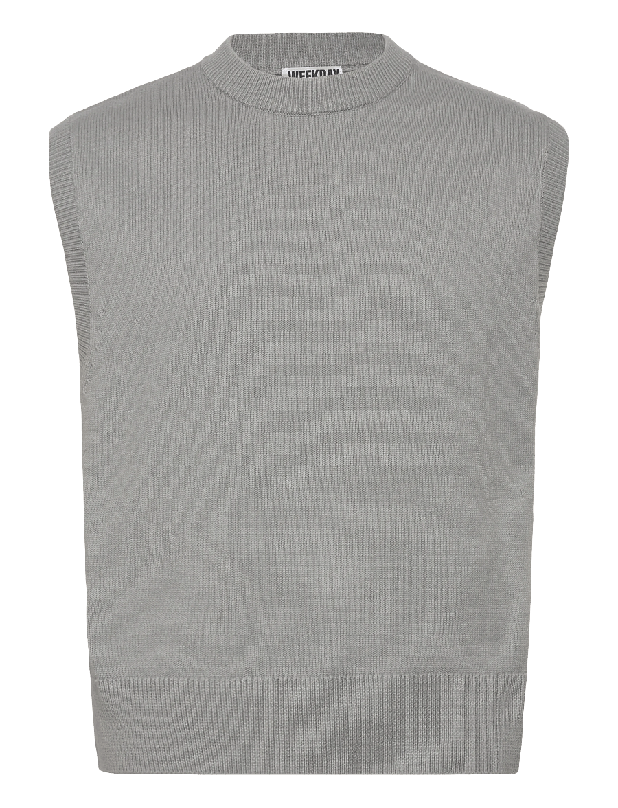 Weekday - Knitted Vest - knitted vests - grey dusty light - 0