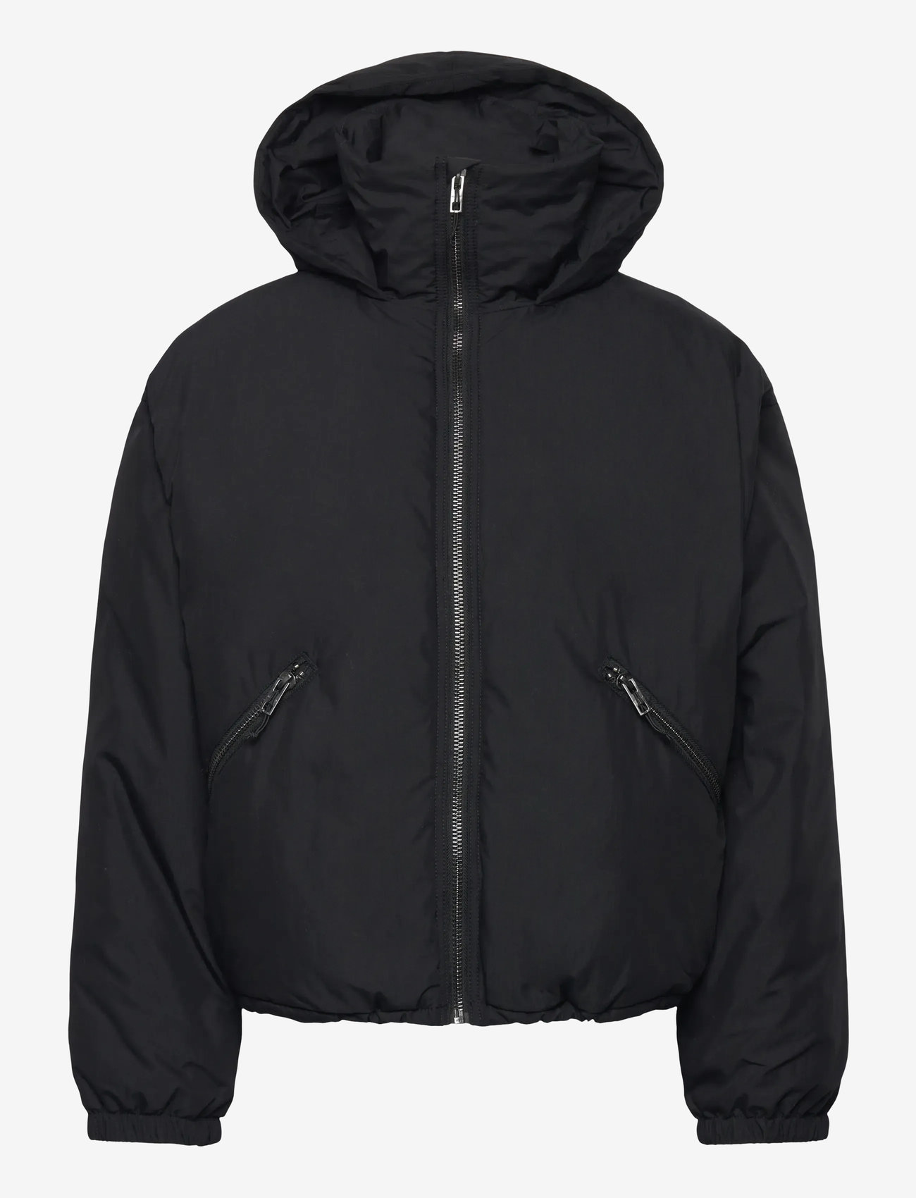 Weekday - Padded Hooded Puffer Jacket - talvejoped - black - 0
