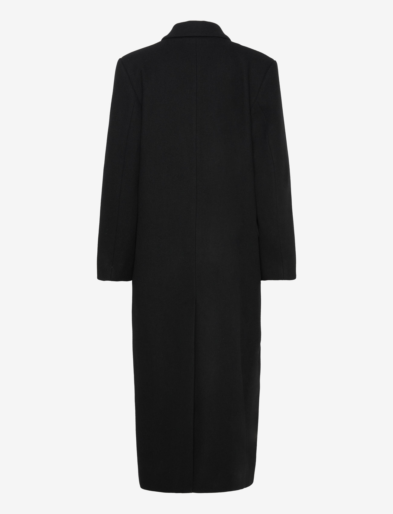 Weekday - Oversized Double-Breasted Wool-Blend Coat - vinterjakker - black - 1