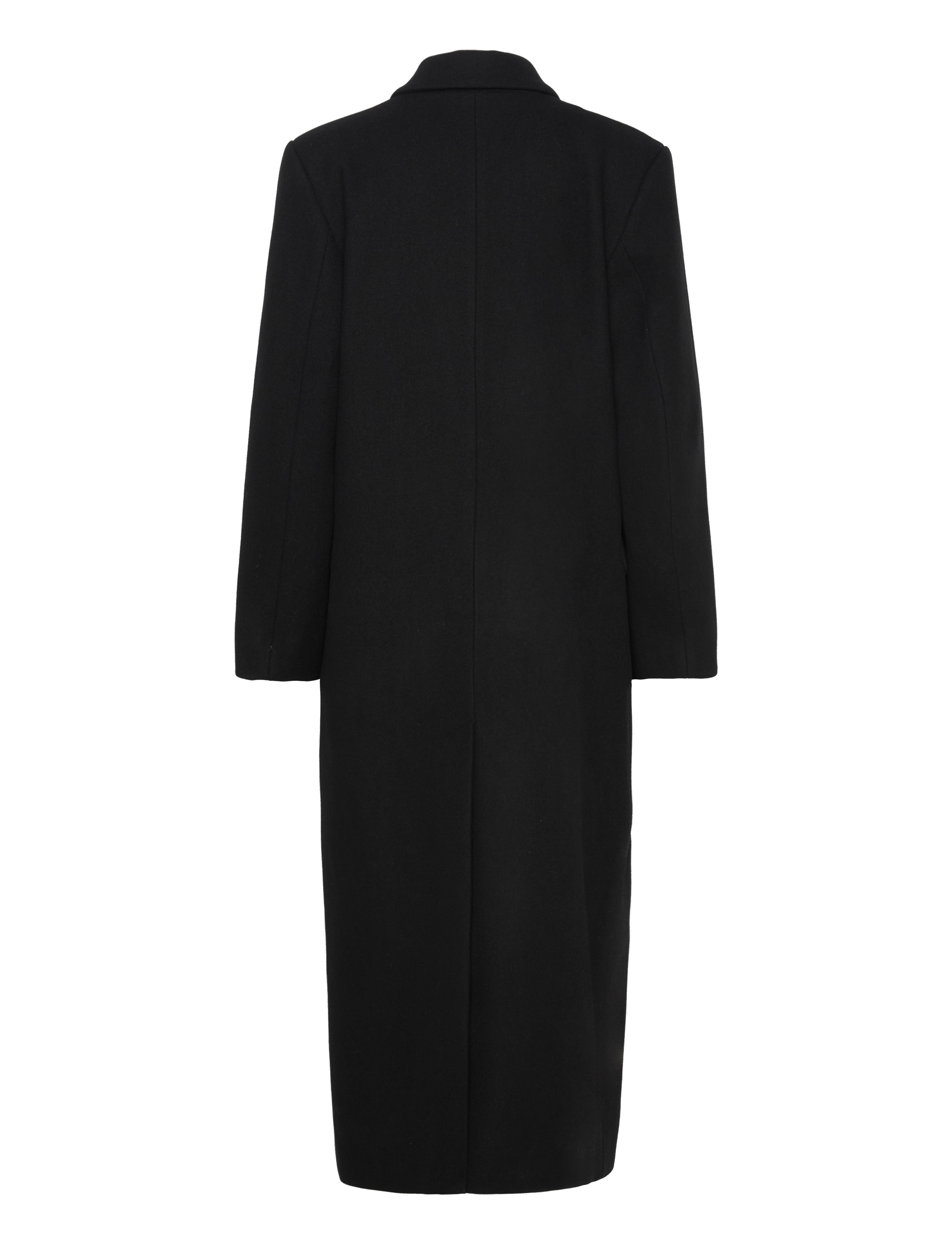 Weekday - Oversized Double-Breasted Wool-Blend Coat - vinterjakker - black - 1