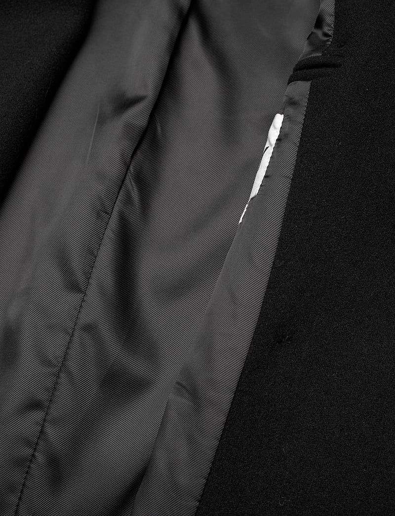 Weekday - Oversized Double-Breasted Wool-Blend Coat - vinterjakker - black - 4