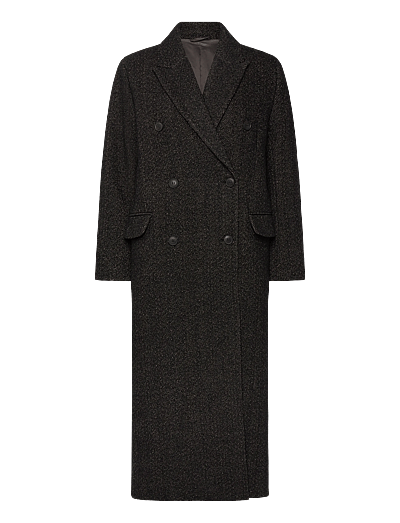 Oversized Double-Breasted Wool-Blend Coat - Uldfrakker