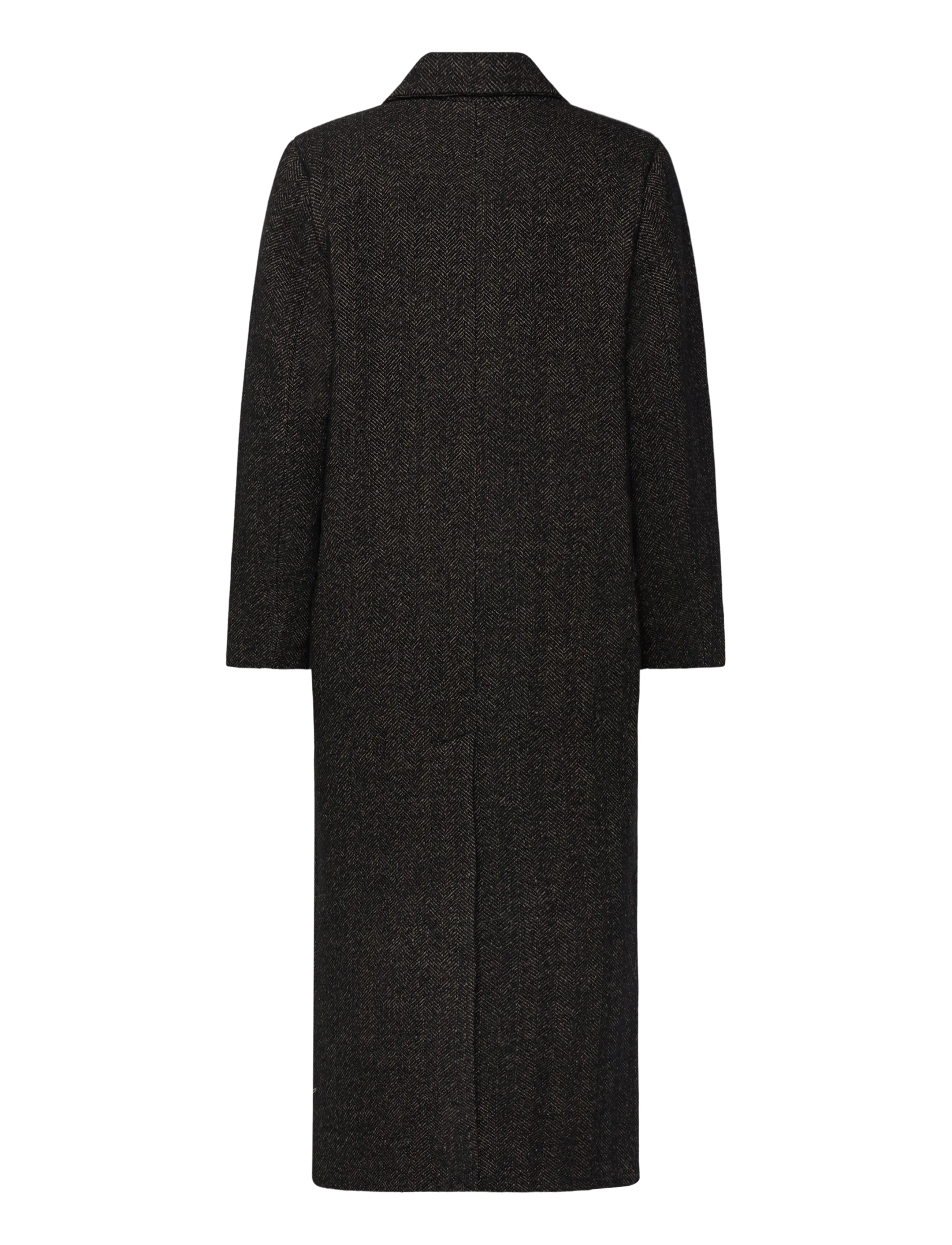 Weekday - Oversized Double-Breasted Wool-Blend Coat - talvejoped - brown herringbone - 1