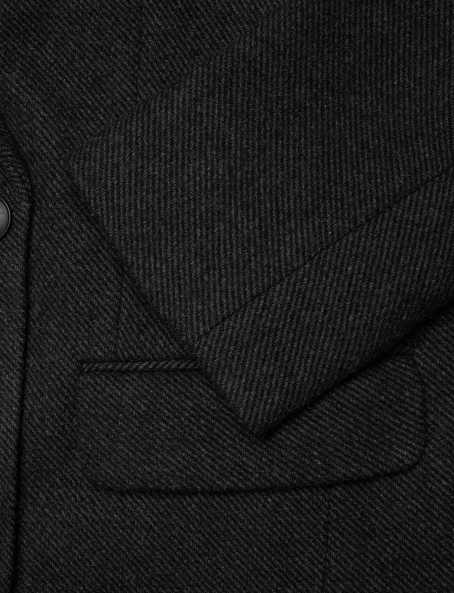 Weekday - Oversized Double-Breasted Wool-Blend Coat - vinterjakker - dark grey melange - 3