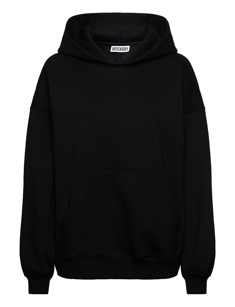 Weekday - Oversized Heavyweight Hoodie - hættetrøjer - black - 0
