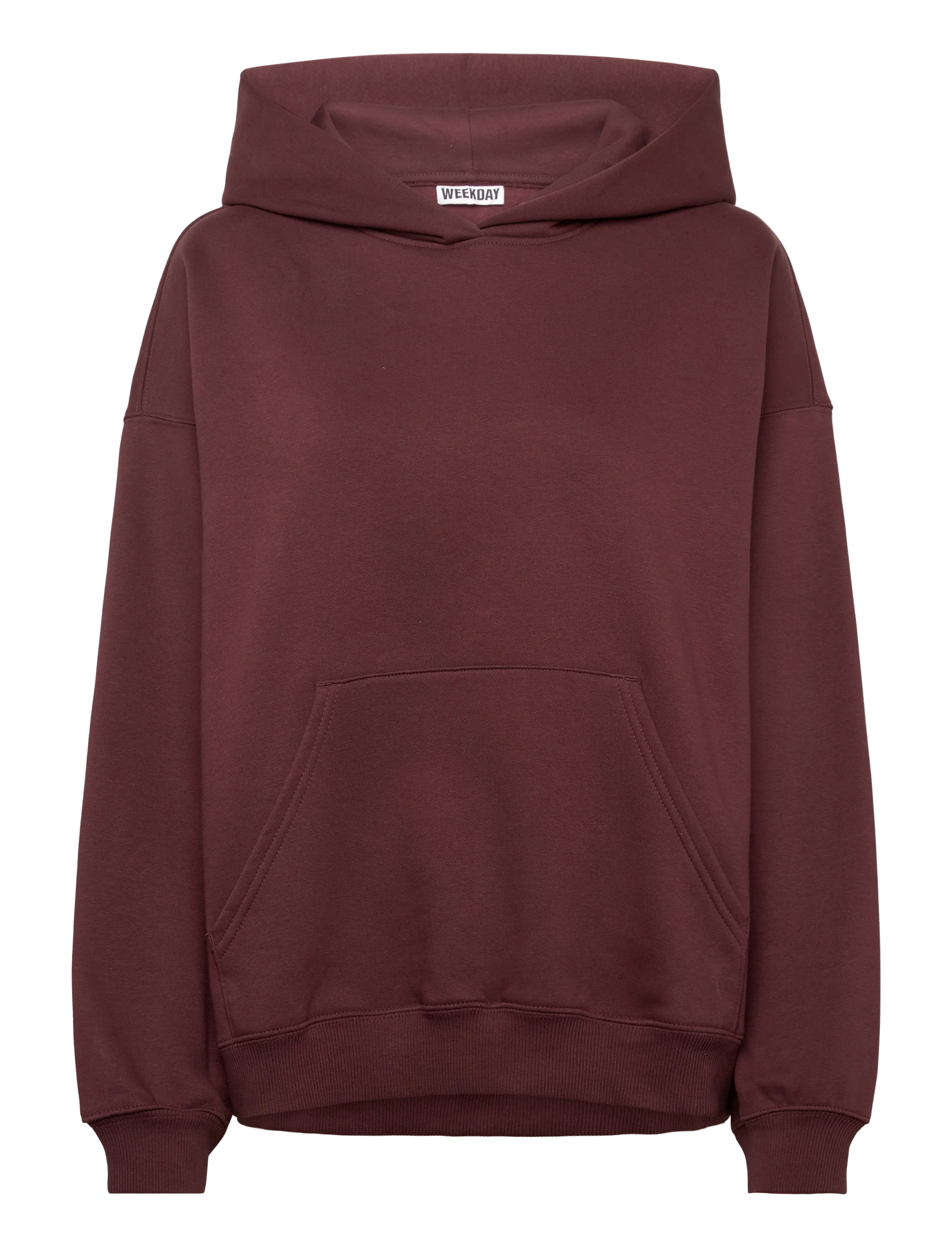 Weekday Oversized Heavyweight Hoodie - Kleding - BURGUNDY / burgundy