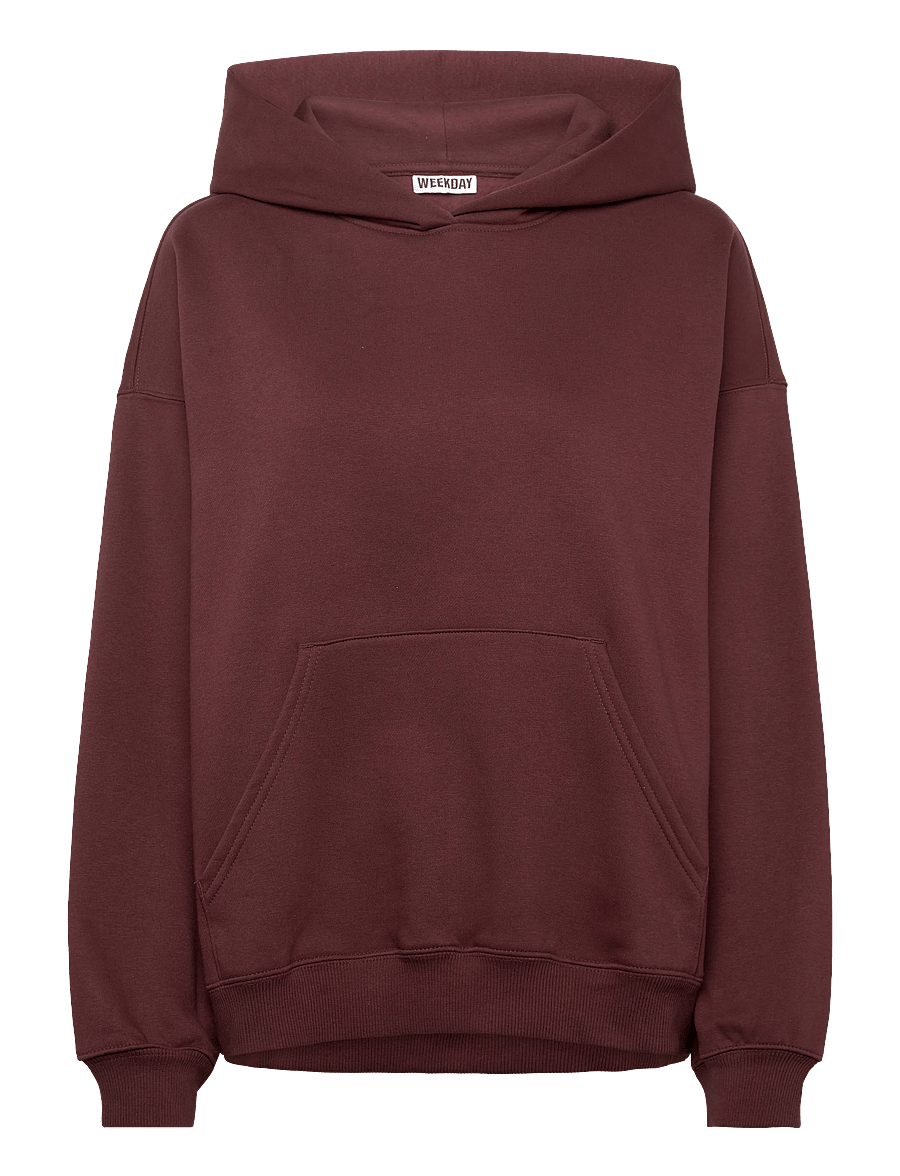 Weekday - Oversized Heavyweight Hoodie - kapuutsiga pusad - burgundy - 0
